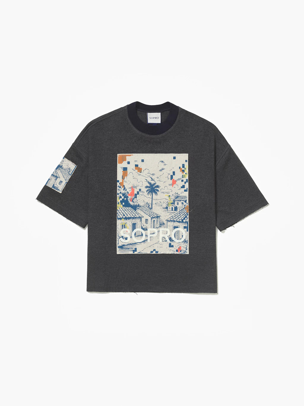 Camiseta Boxy Casitas