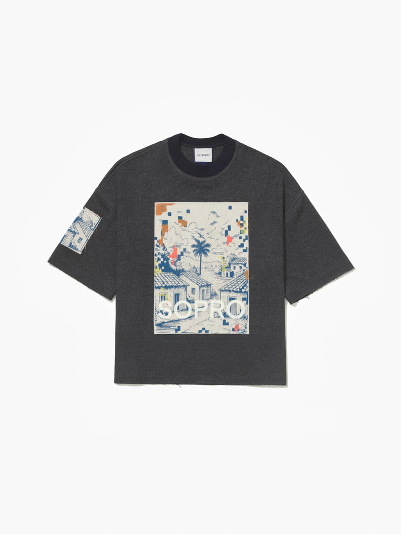 Camiseta Boxy Casitas