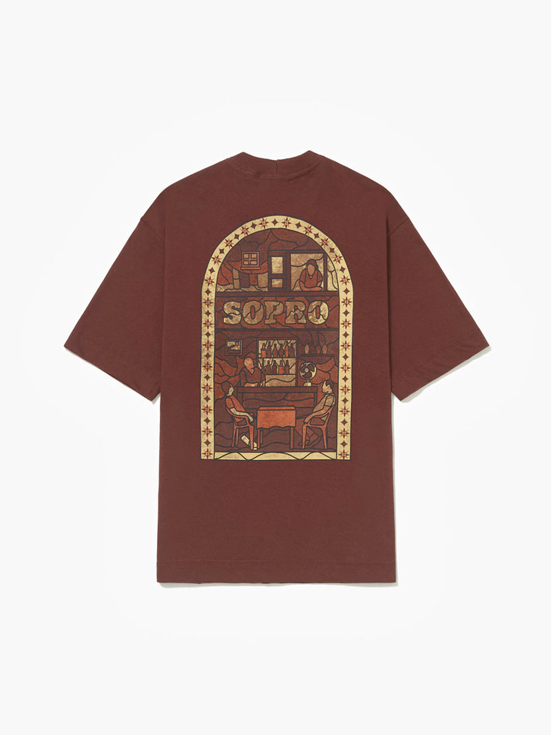 Camiseta Over Cena em Ladrilho