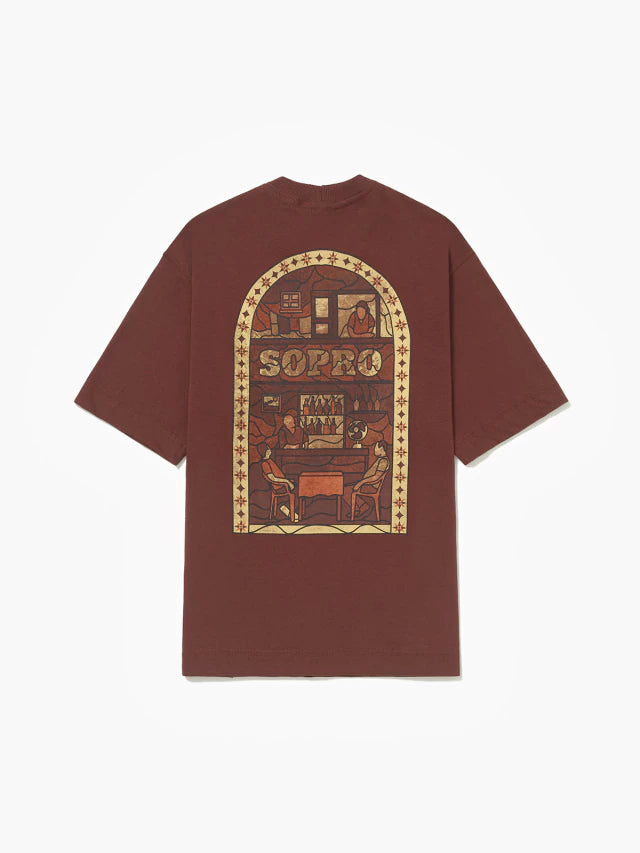 Camiseta Over Cena em Ladrilho