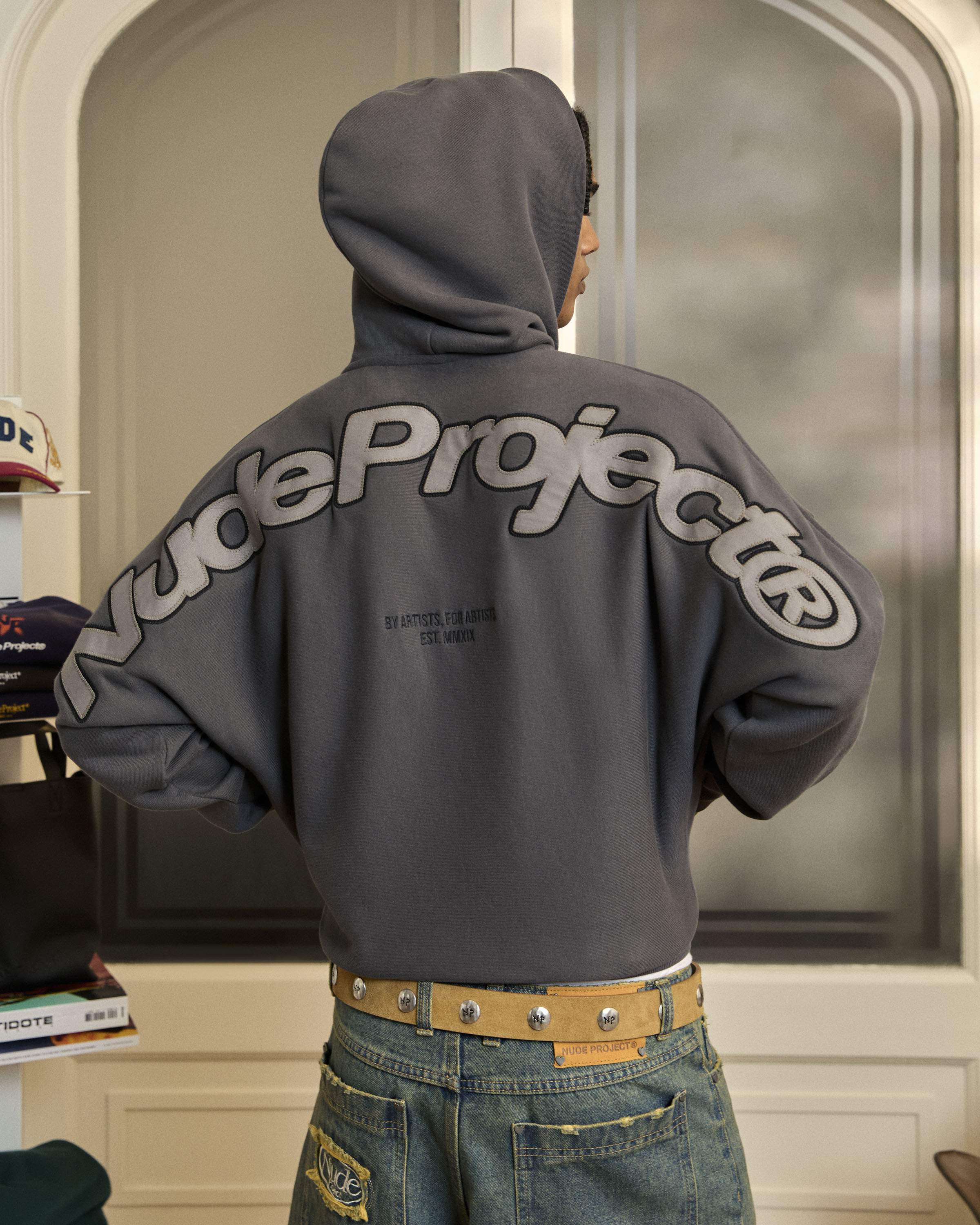 Beast Zip-Up Hoodie Ash