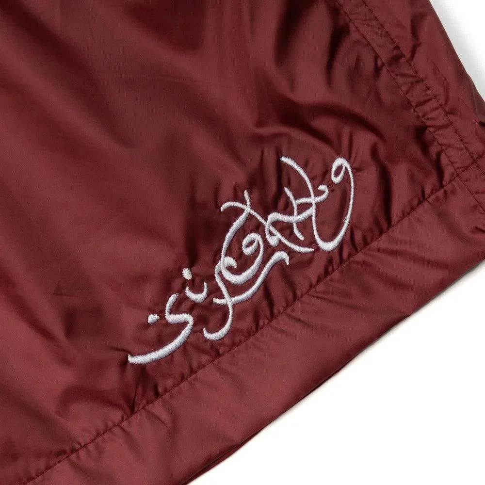 Shorts Sufgang Arabic Script Burgundy - Four Street