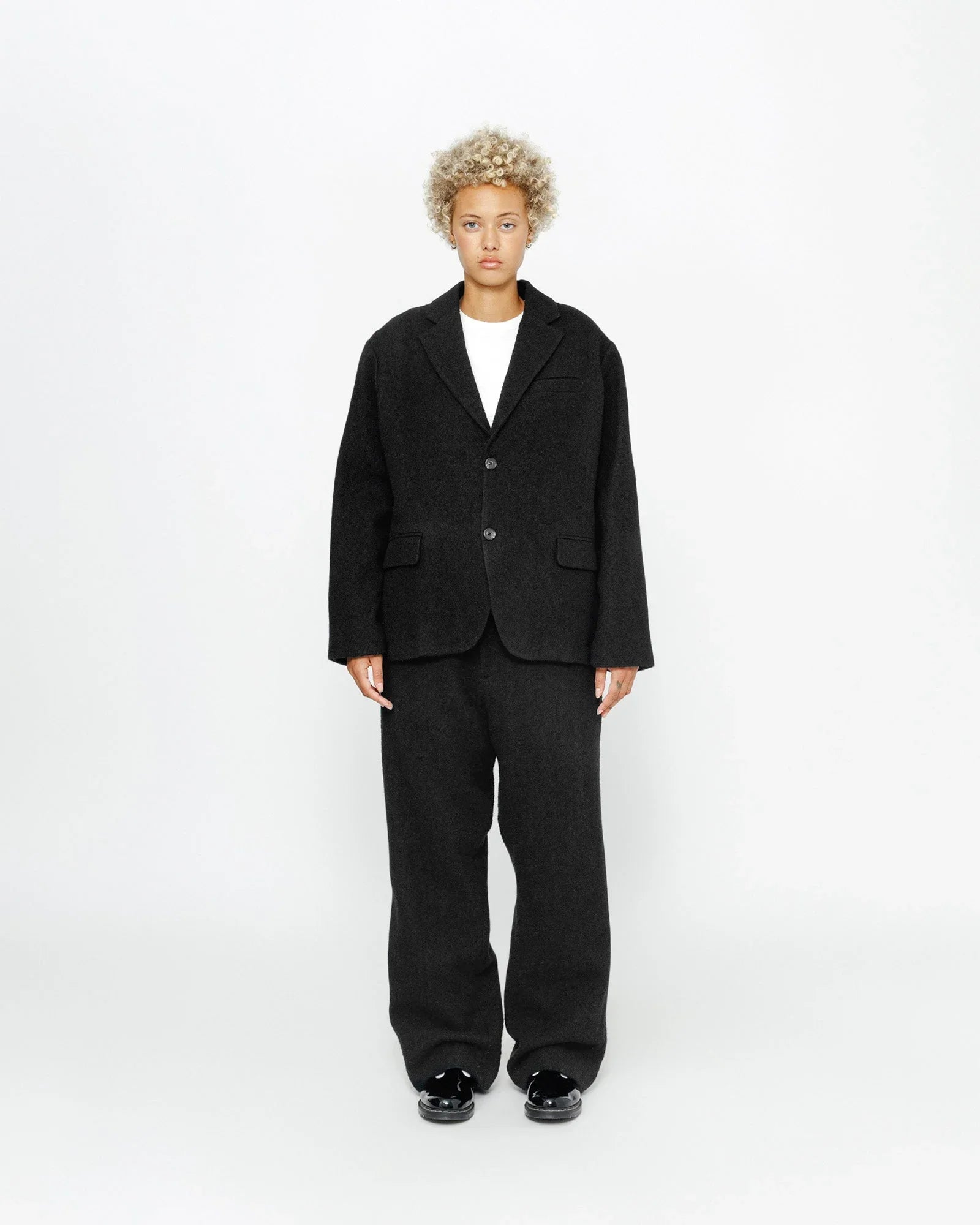RELAXED TROUSER TEXTURED WOOL - Four Street