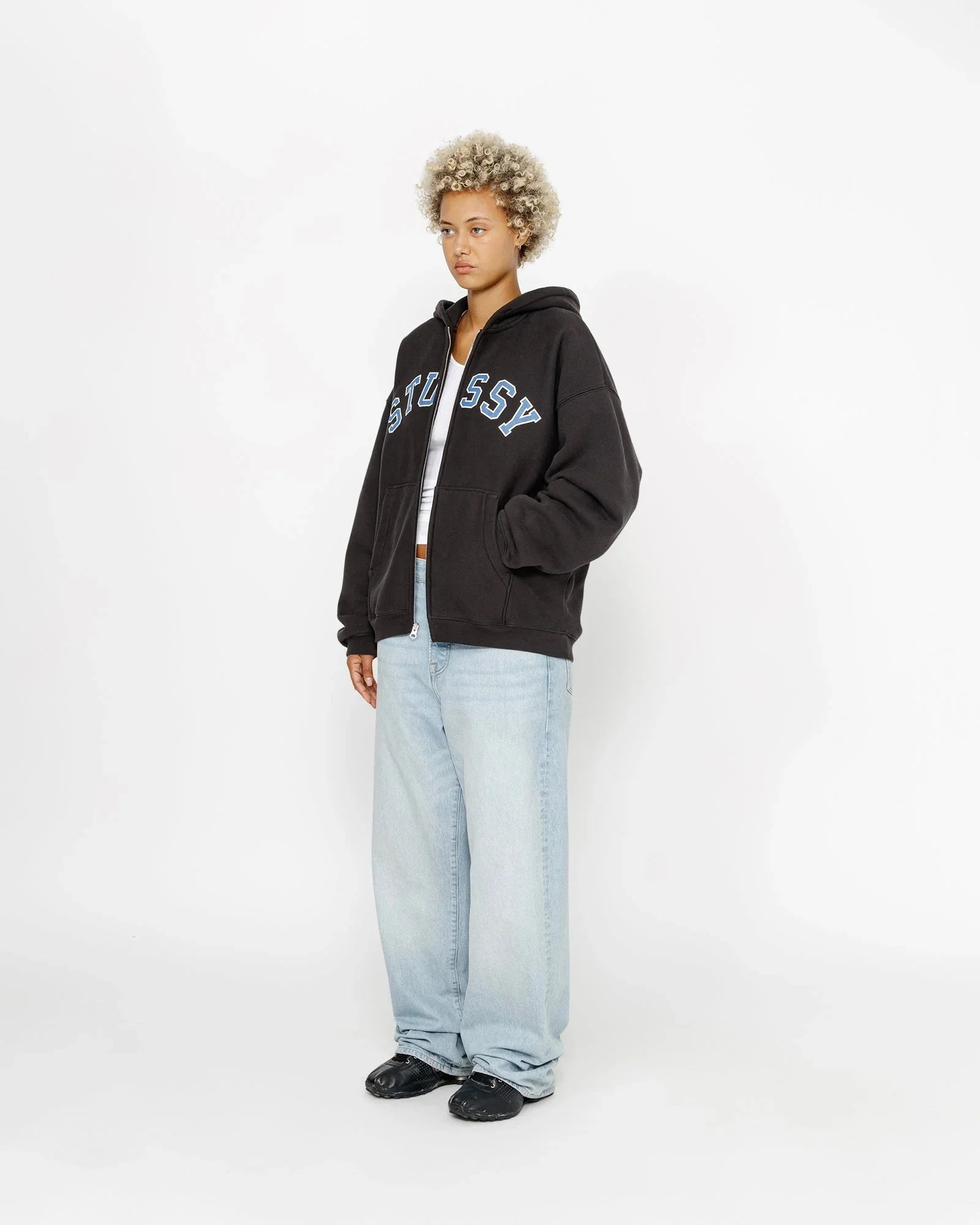 FADED GRAPHIC ZIP HOODIE - Four Street