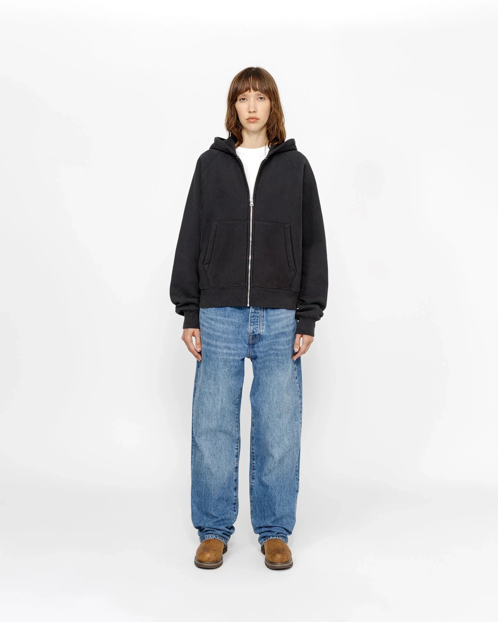 FLEECE RAGLAN ZIP HOODIE - Four Street