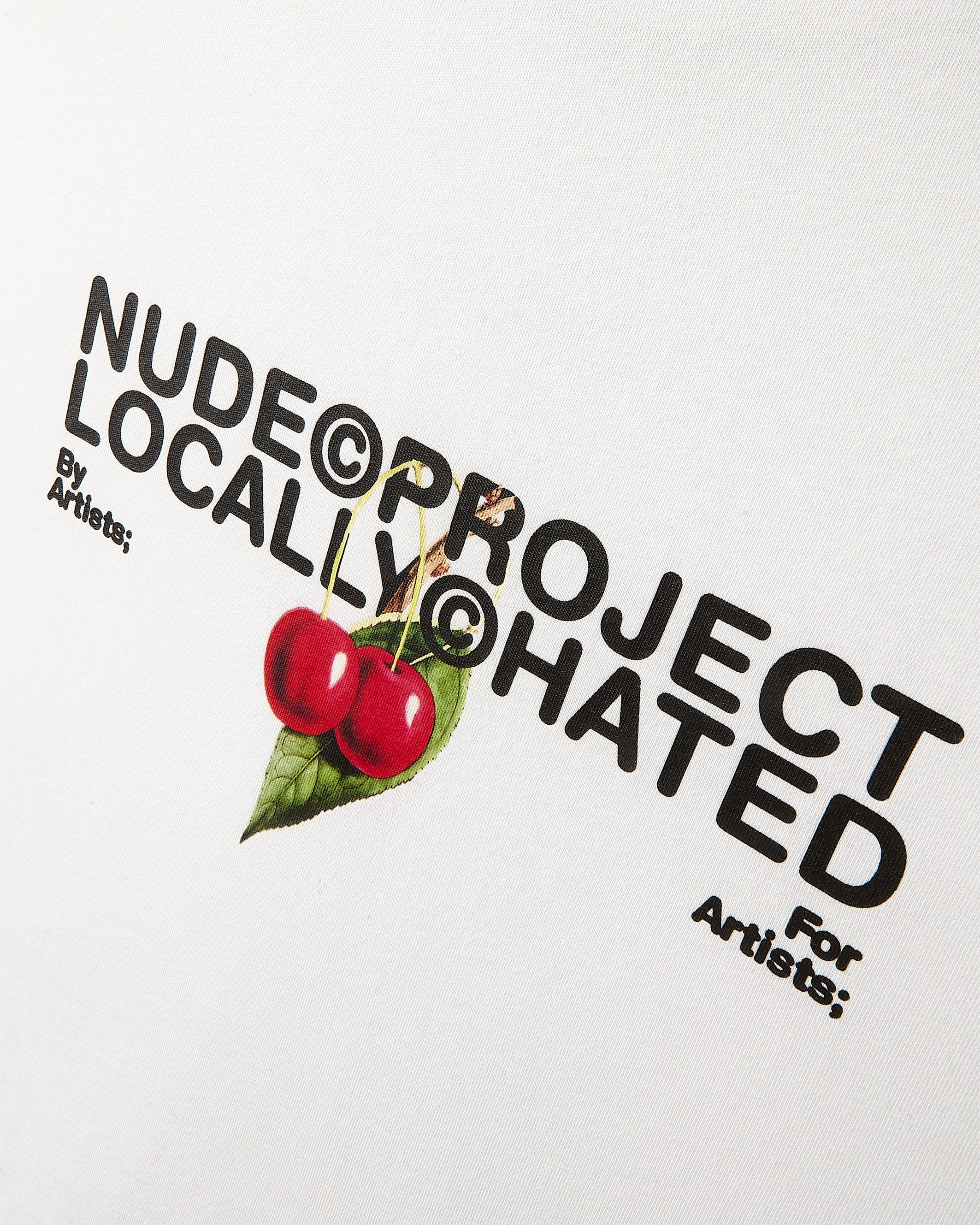 Locally Hated Cherry Tee White