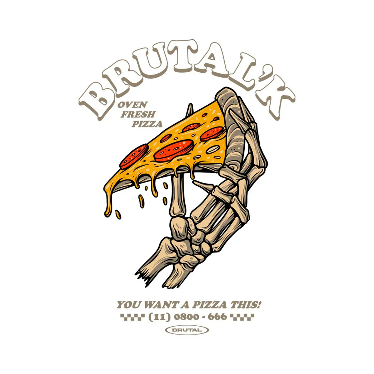 Camiseta Oversized - Love Pizza White - Four Street