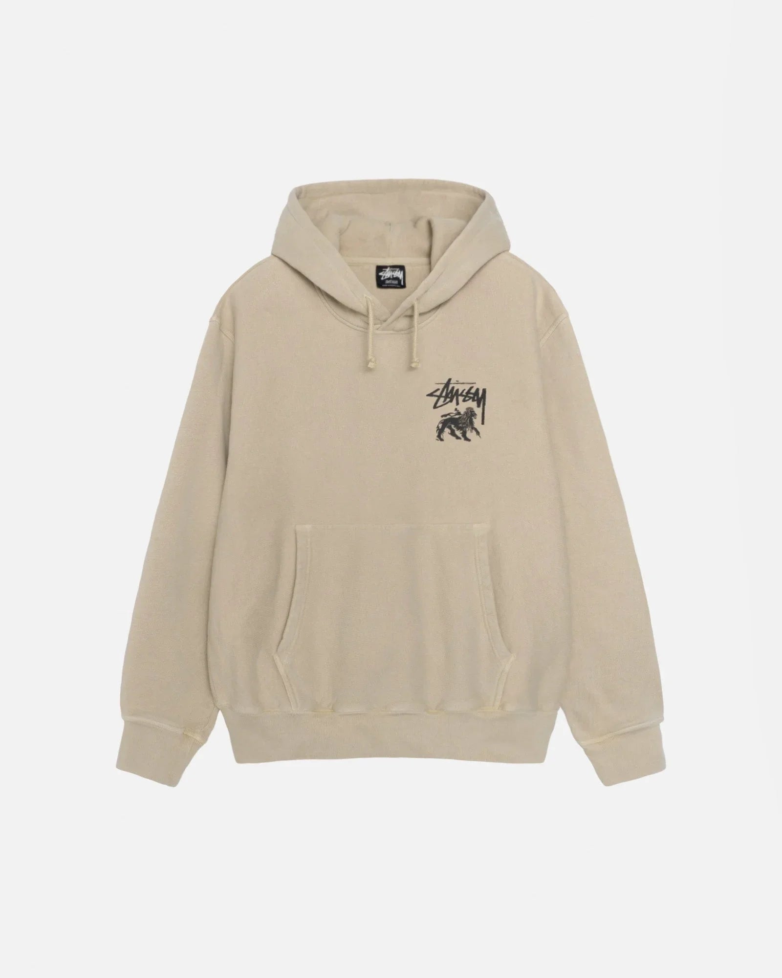 RASTA LION HOODIE PIGMENT DYED - Four Street
