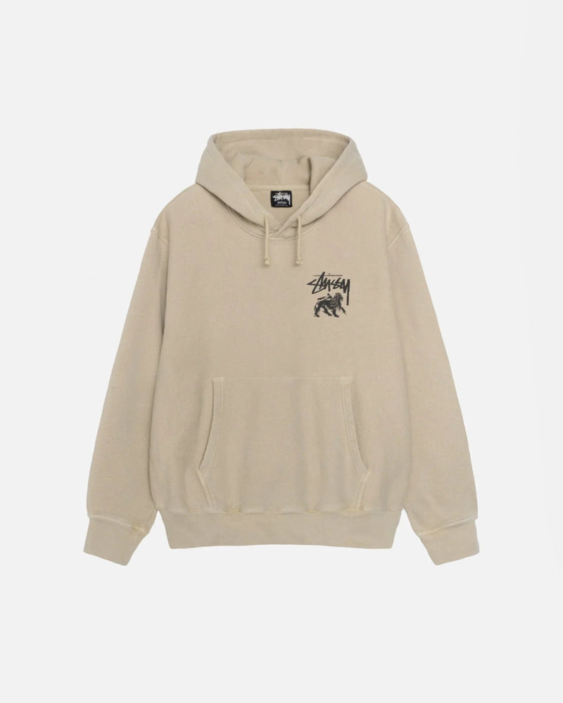 RASTA LION HOODIE PIGMENT DYED - Four Street