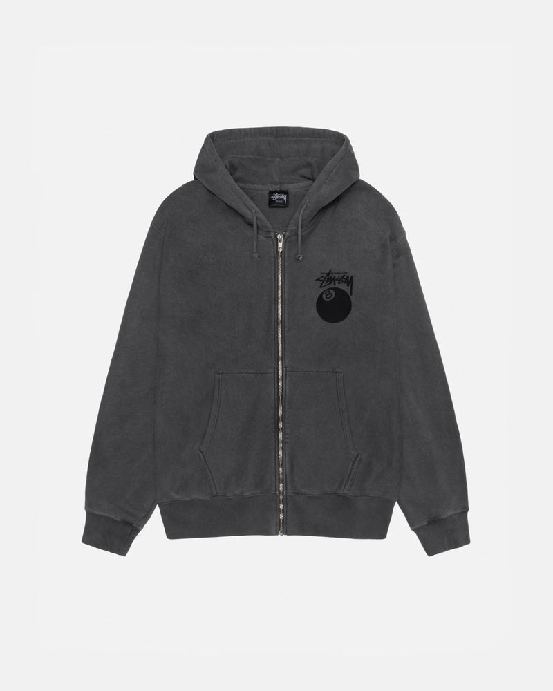 8 BALL ZIP HOODIE PIGMENT DYED - Four Street