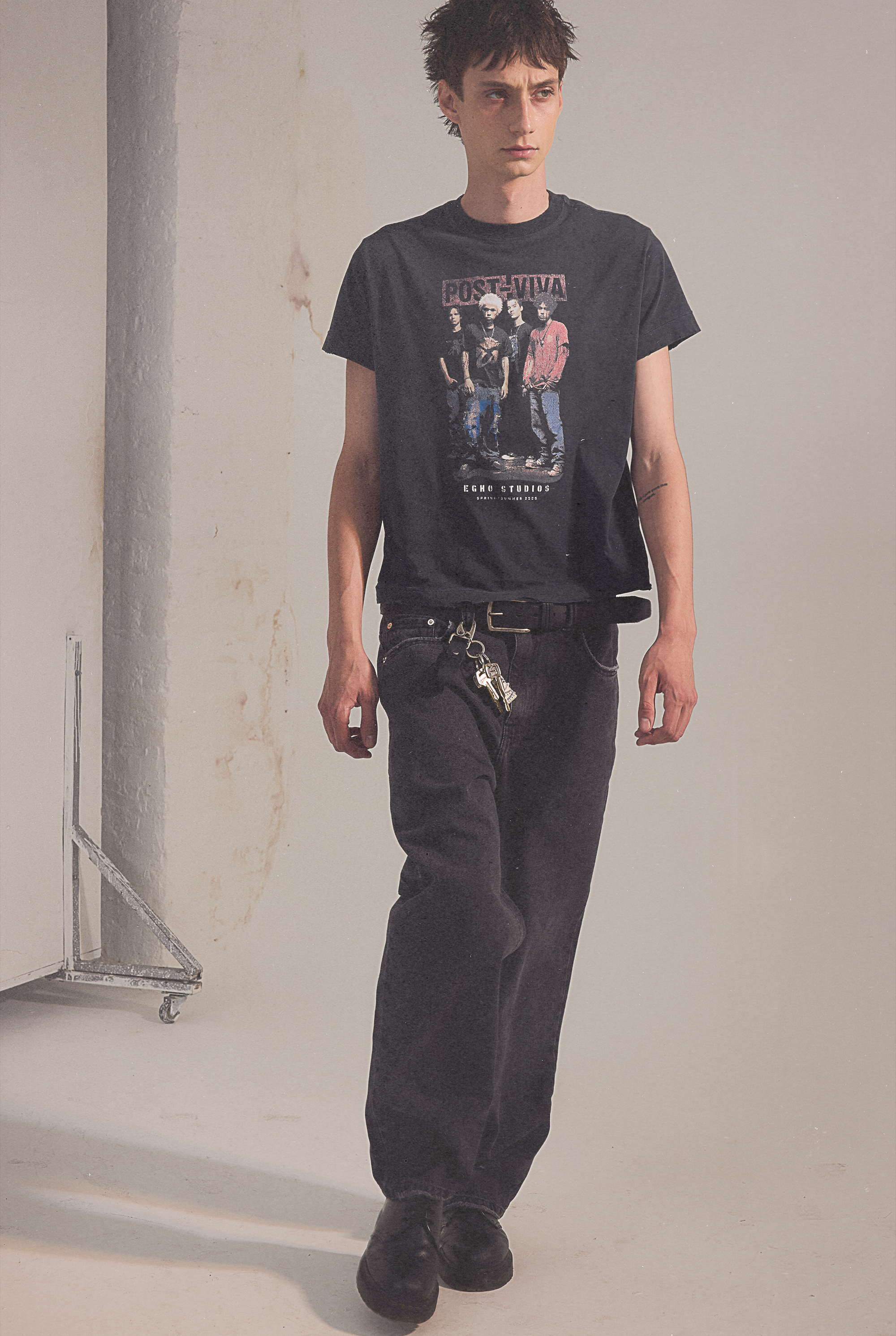 POST VIVA BAND REGULAR TEE - CHARCOAL