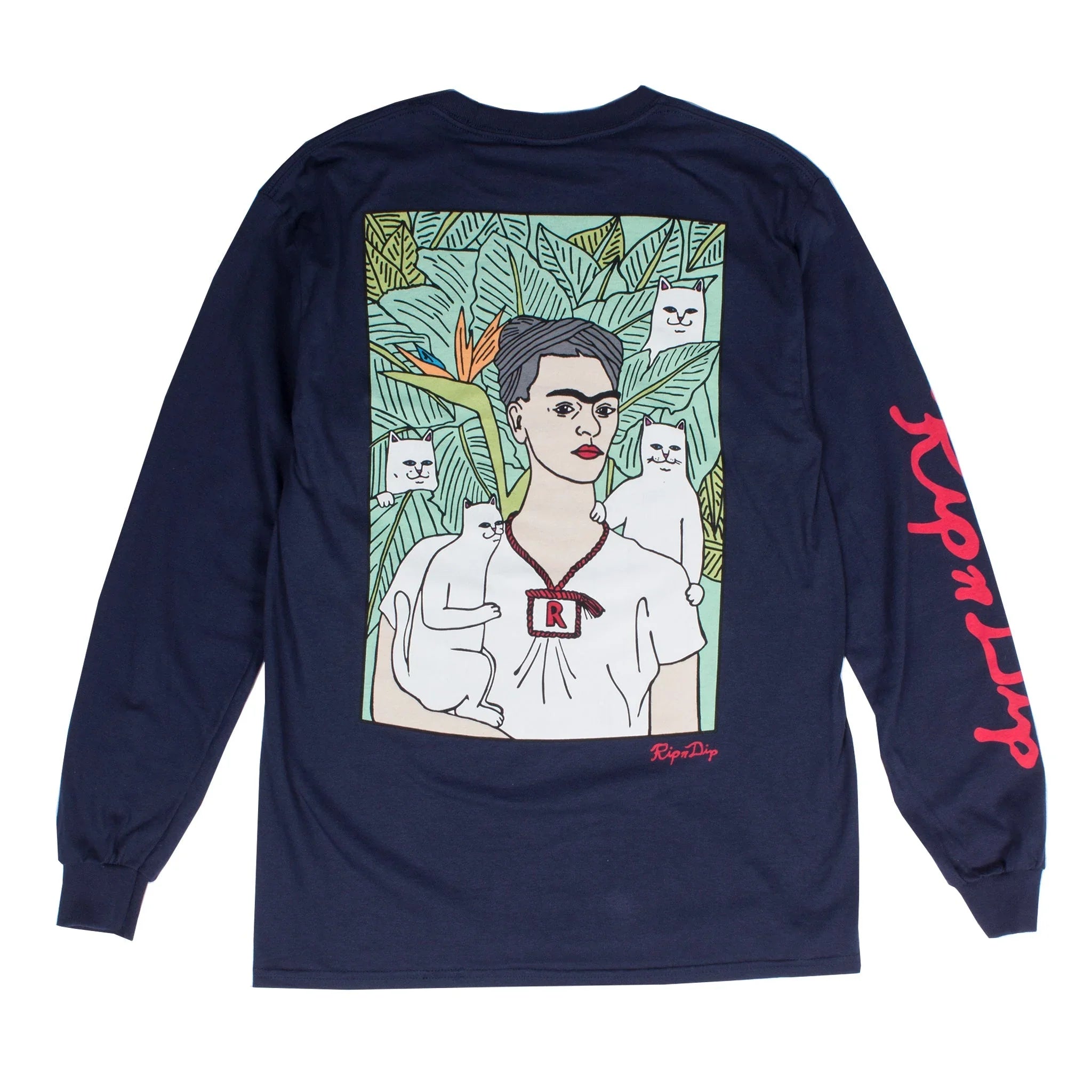 Nermal Portrait L/S (Navy) - Camiseta - Four Street