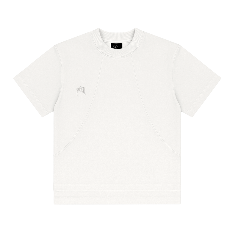 CAMISETA BOXY BARRA DUPLA 4SUF OFF WHITE