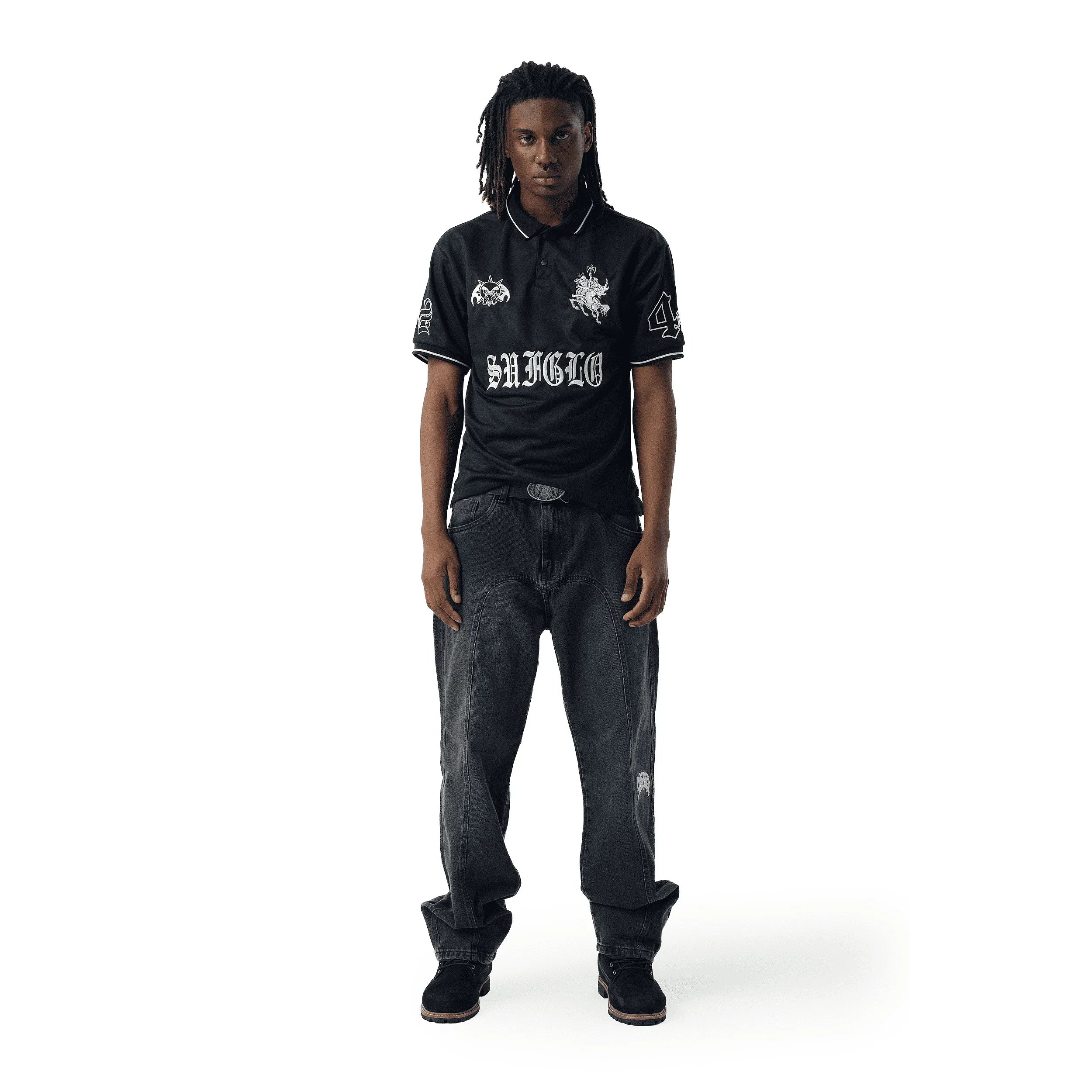 SUFGLO POLO BLACK - Four Street