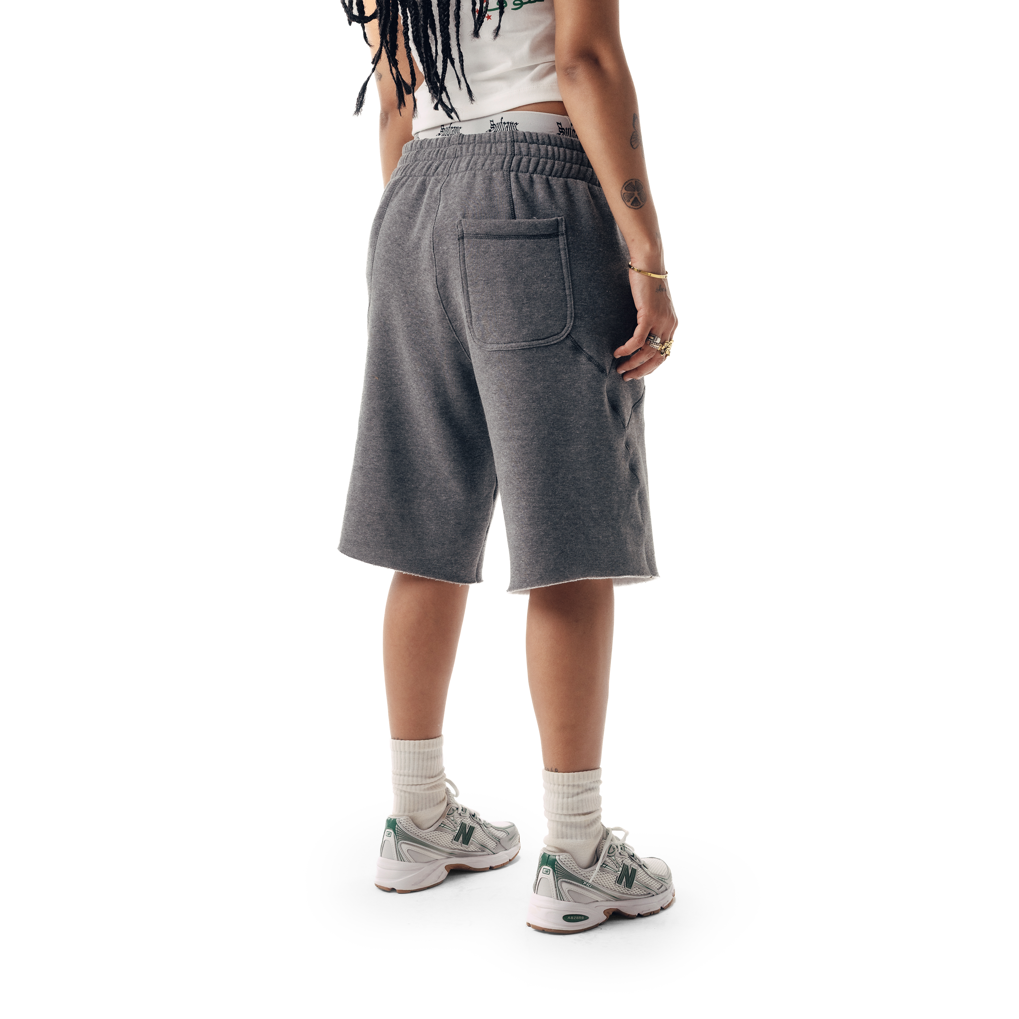 4SUF SHORTS RAW GREY