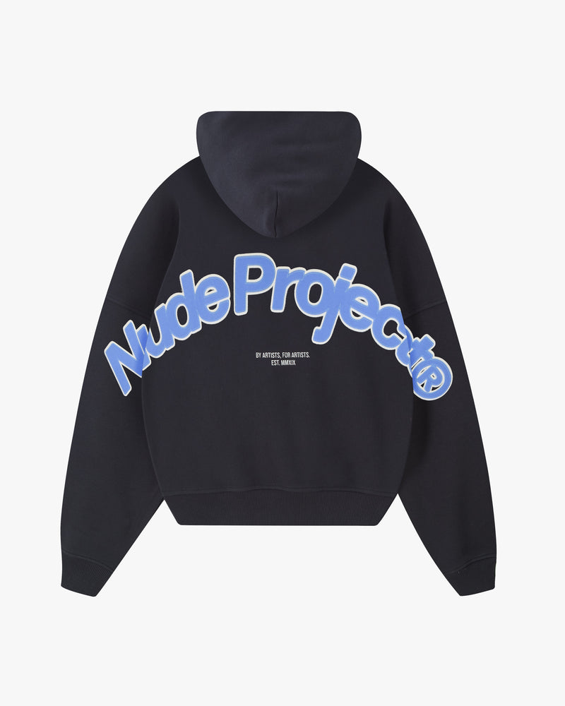 Beast Zip-up Hoodie Black/Blue