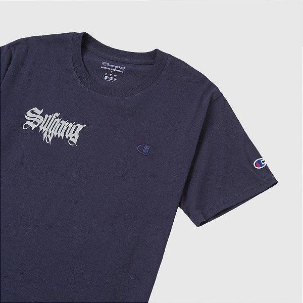 Camiseta Sufgang x Champion Stars 3M Classic Tee Navy Blue - Four Street
