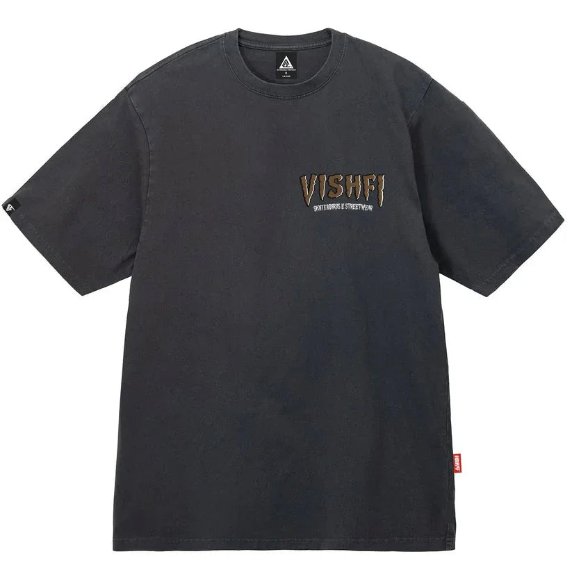 CAMISETA VISH WOLF CINZA ESTONADO - "HALLOWEEN 2022" - Four Street