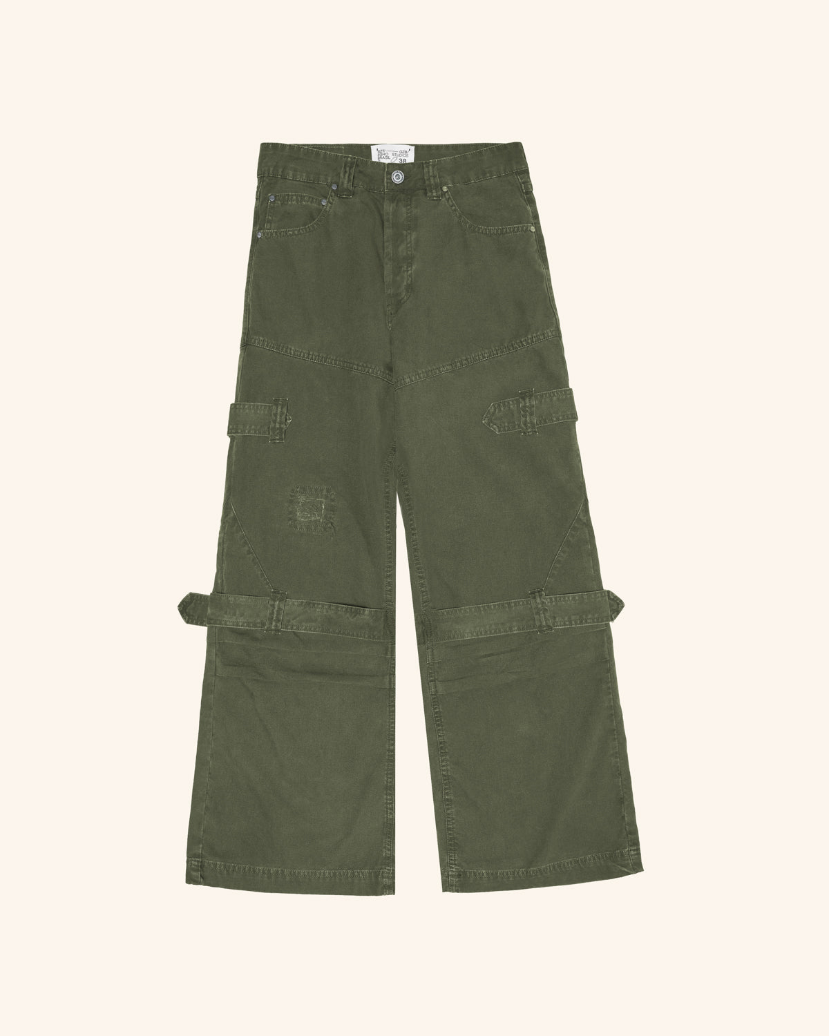 ARMY STRAIT PANTS - OLIVE GREEN