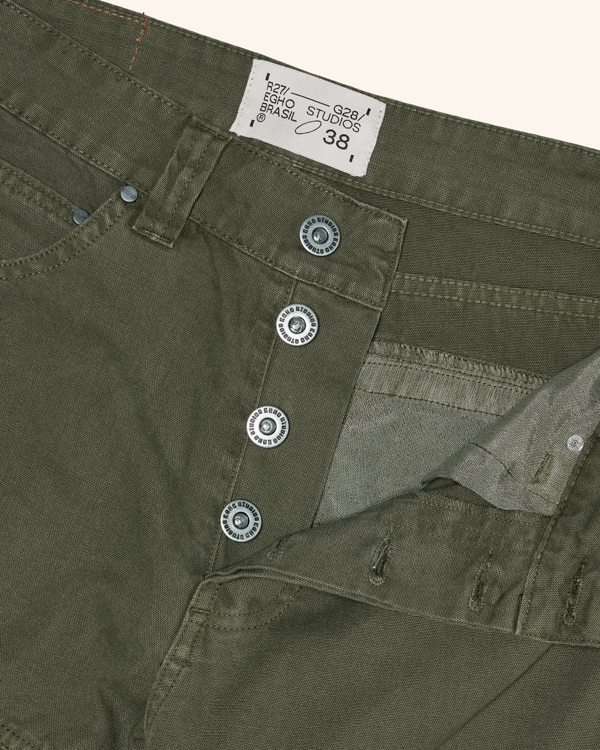 ARMY STRAIT PANTS - OLIVE GREEN