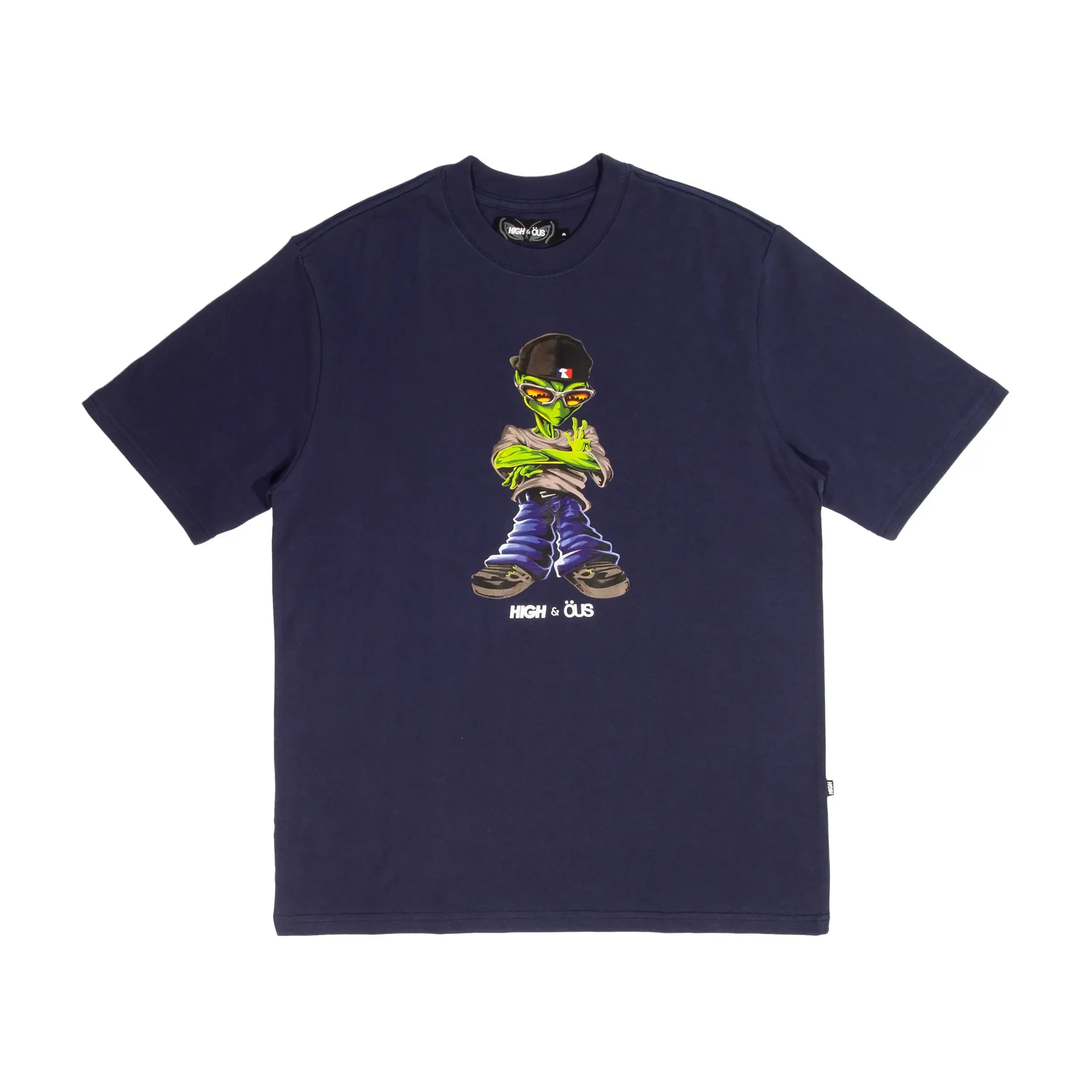 Alien High &amp; ÖUS T-Shirt Navy - Four Street