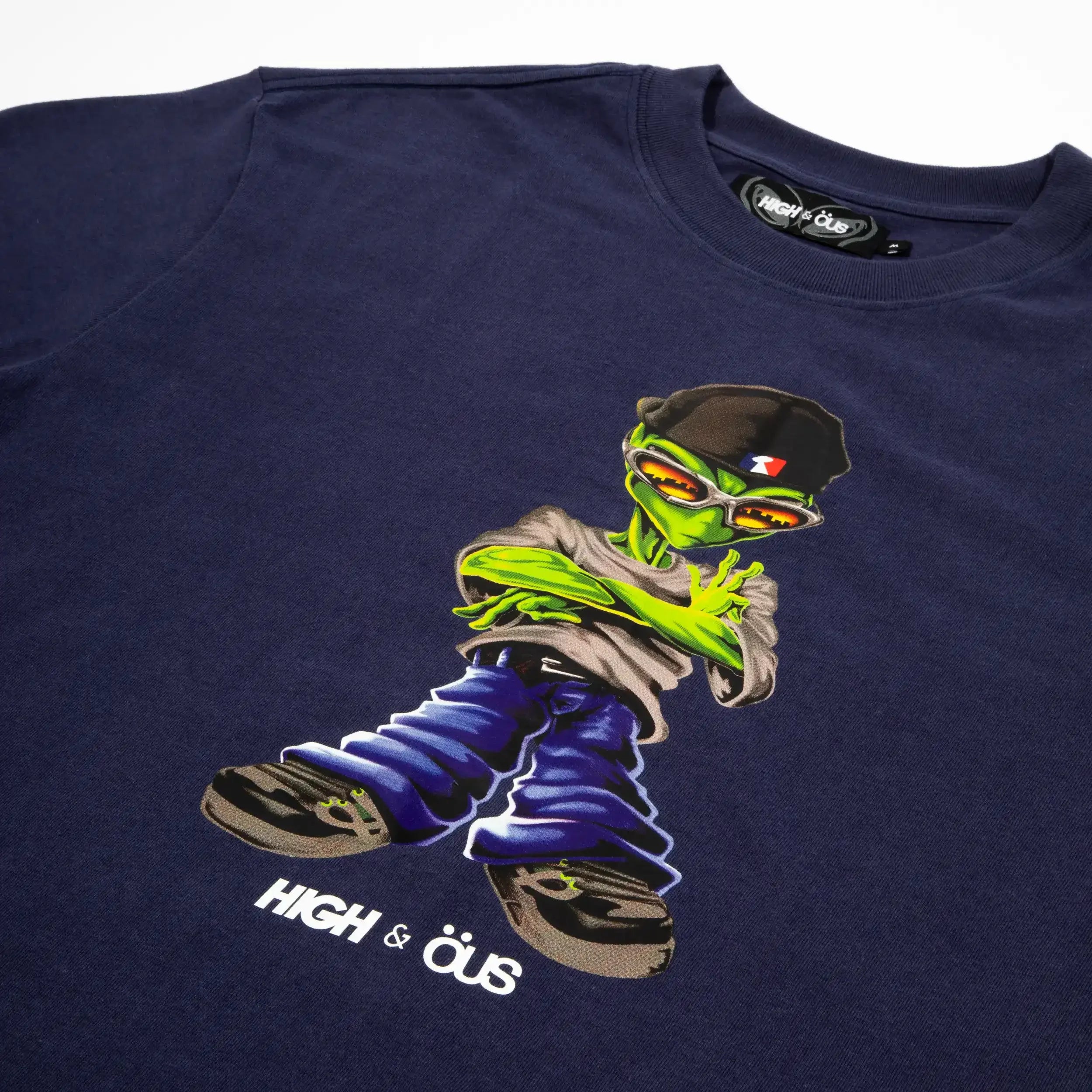 Alien High &amp; ÖUS T-Shirt Navy - Four Street
