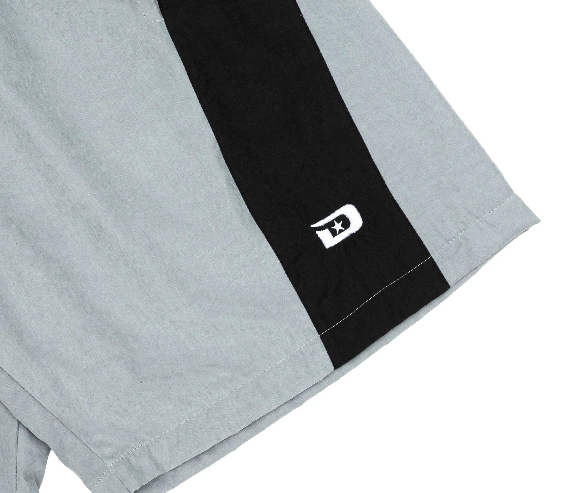 Angled Nylon Shorts In Grey - Four Street