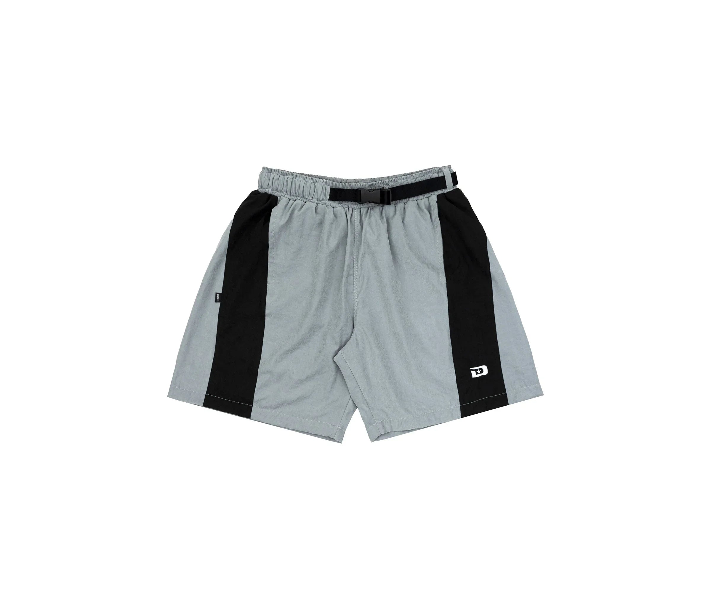 Angled Nylon Shorts In Grey - Four Street
