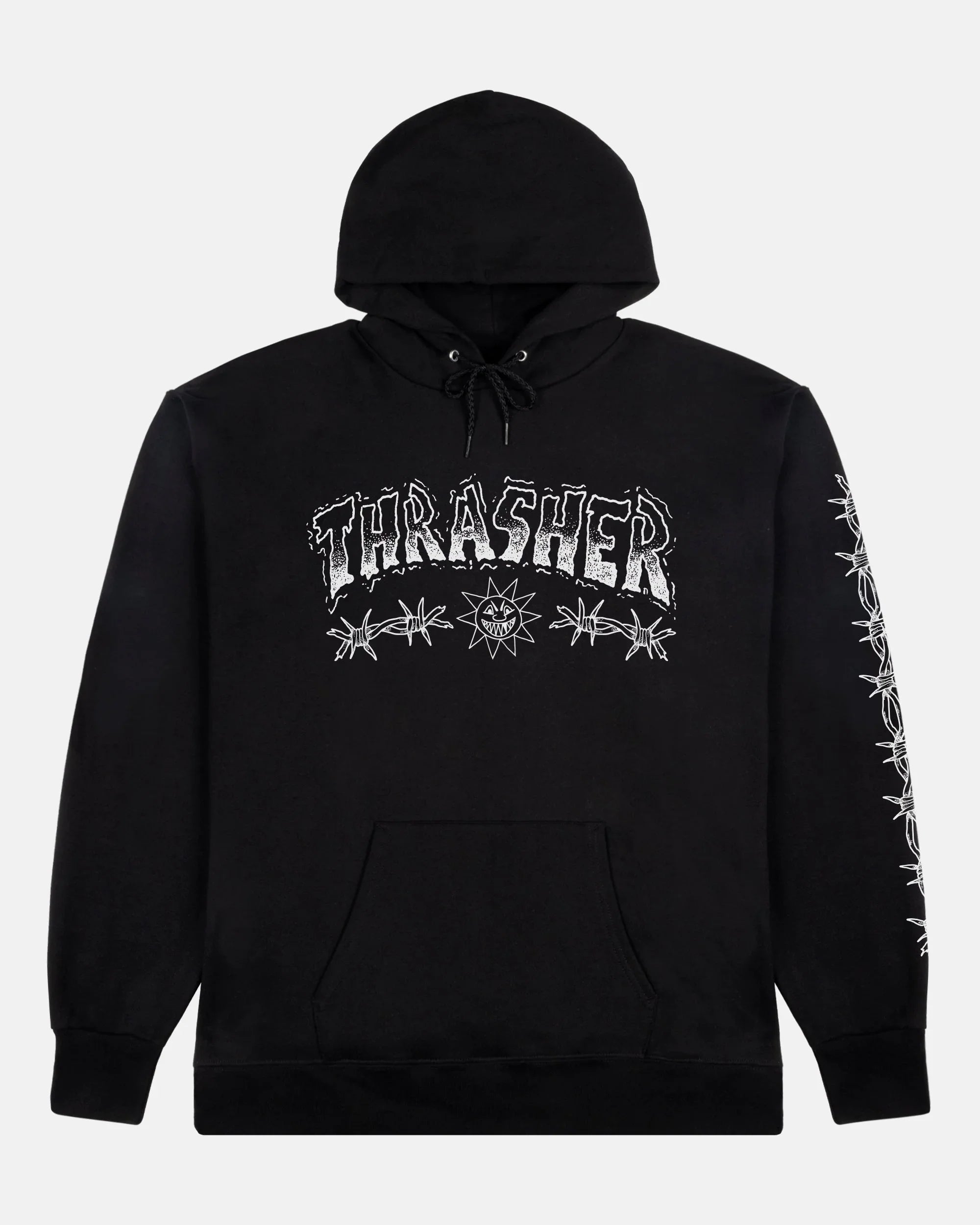 BARBED WIRE - HOODIE - BLACK - Four Street