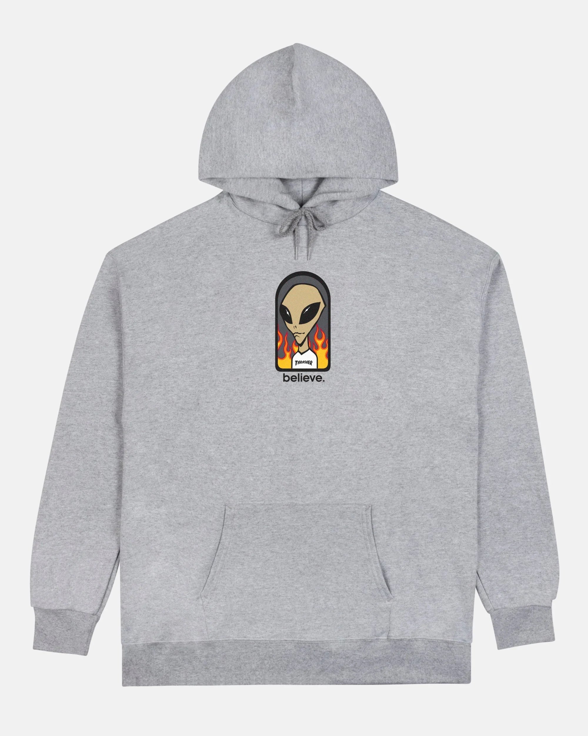 BELIEVE - HOODIE - GREY - Four Street