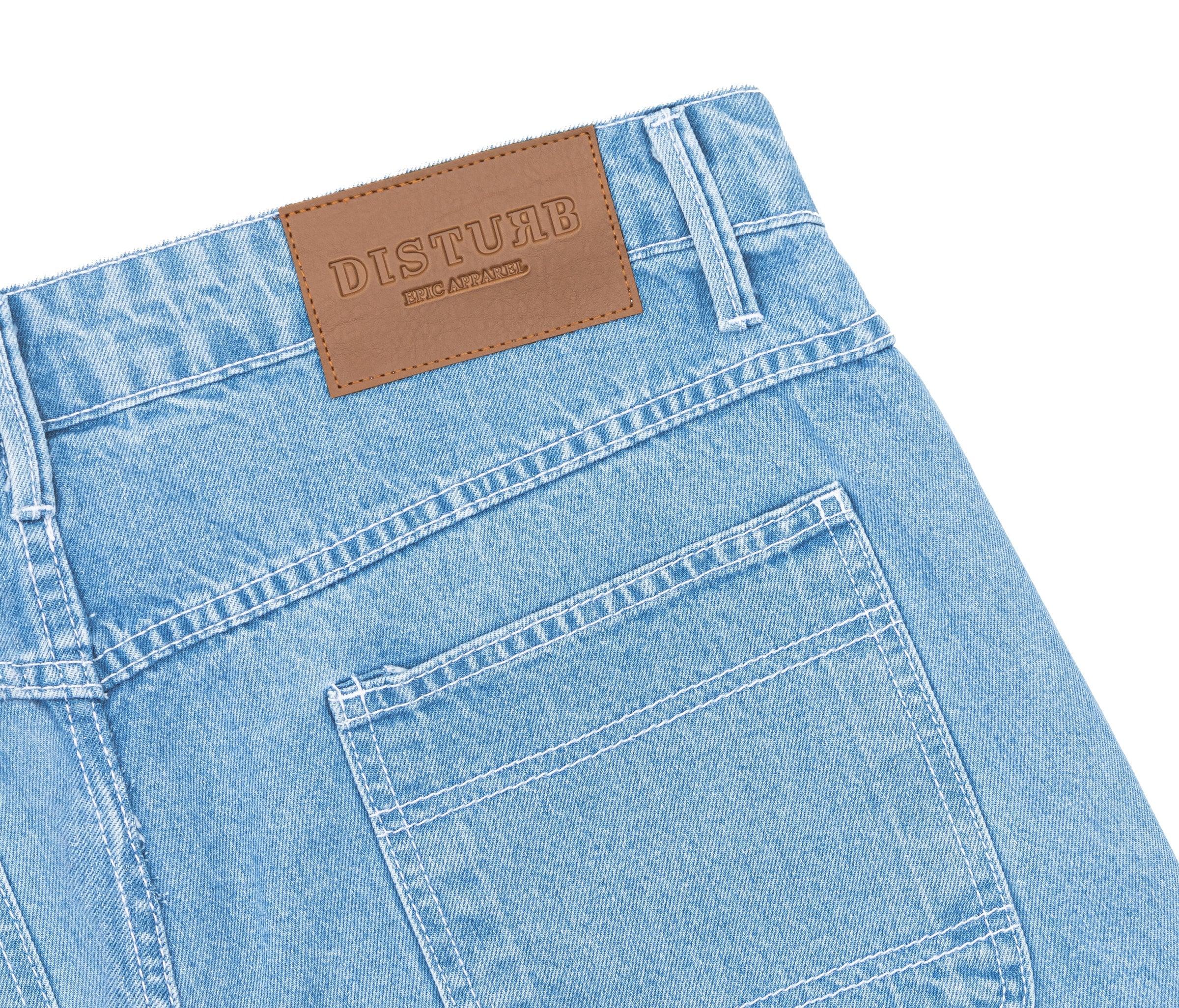 Bootleggaz Denim Shorts In Light Blue - Four Street