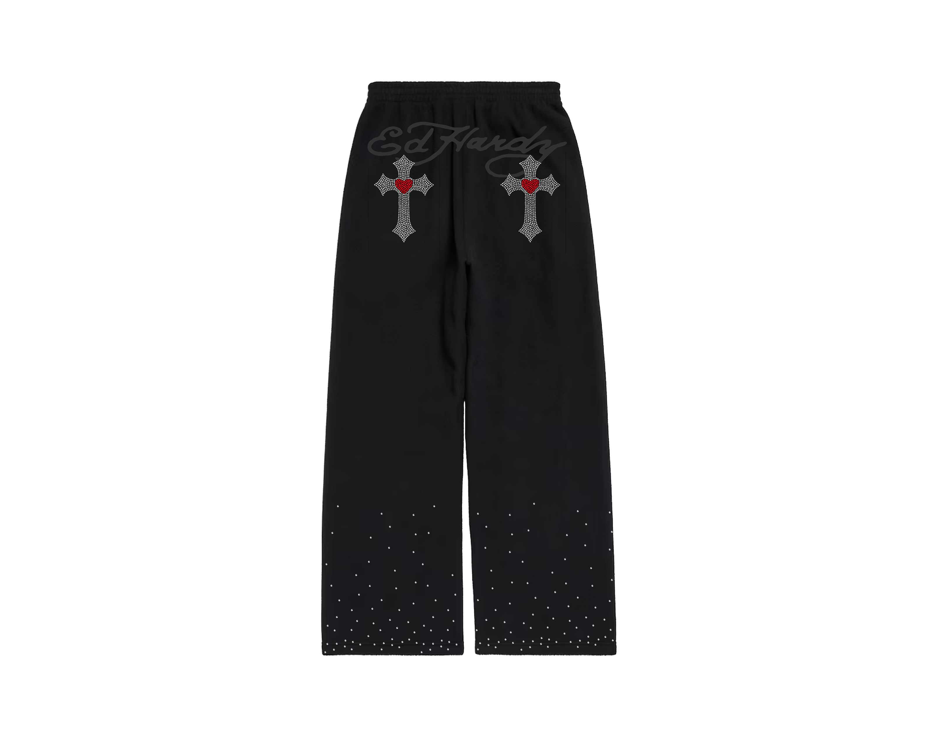 Calça Moletom Preta "Cruz" Ed Hardy x Matuê