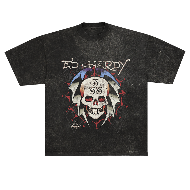 Camiseta "Bat Skull" Ed Hardy x Matuê