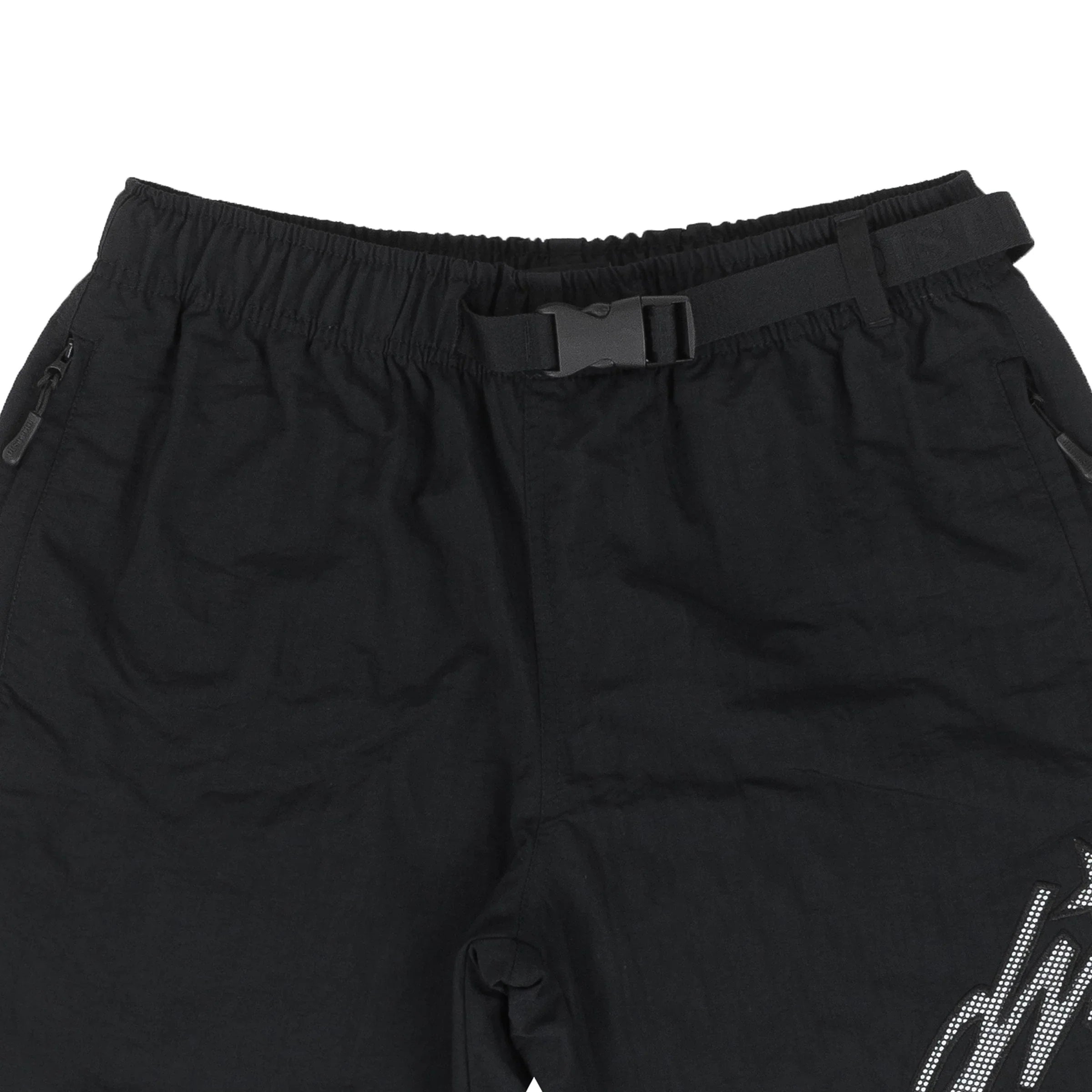 Cursive Nylon Shorts in Black - Four Street