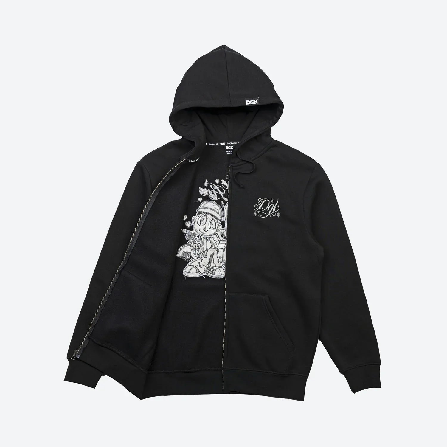 Fool For You Embroidered Hooded Fleece - Four Street