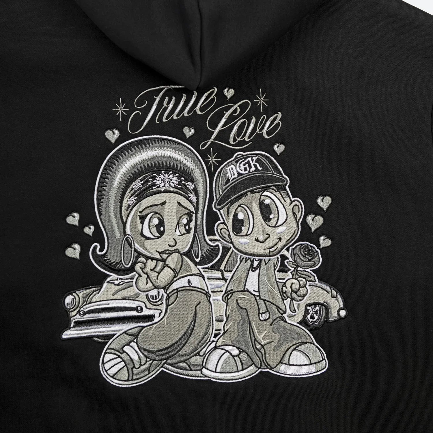 Fool For You Embroidered Hooded Fleece - Four Street
