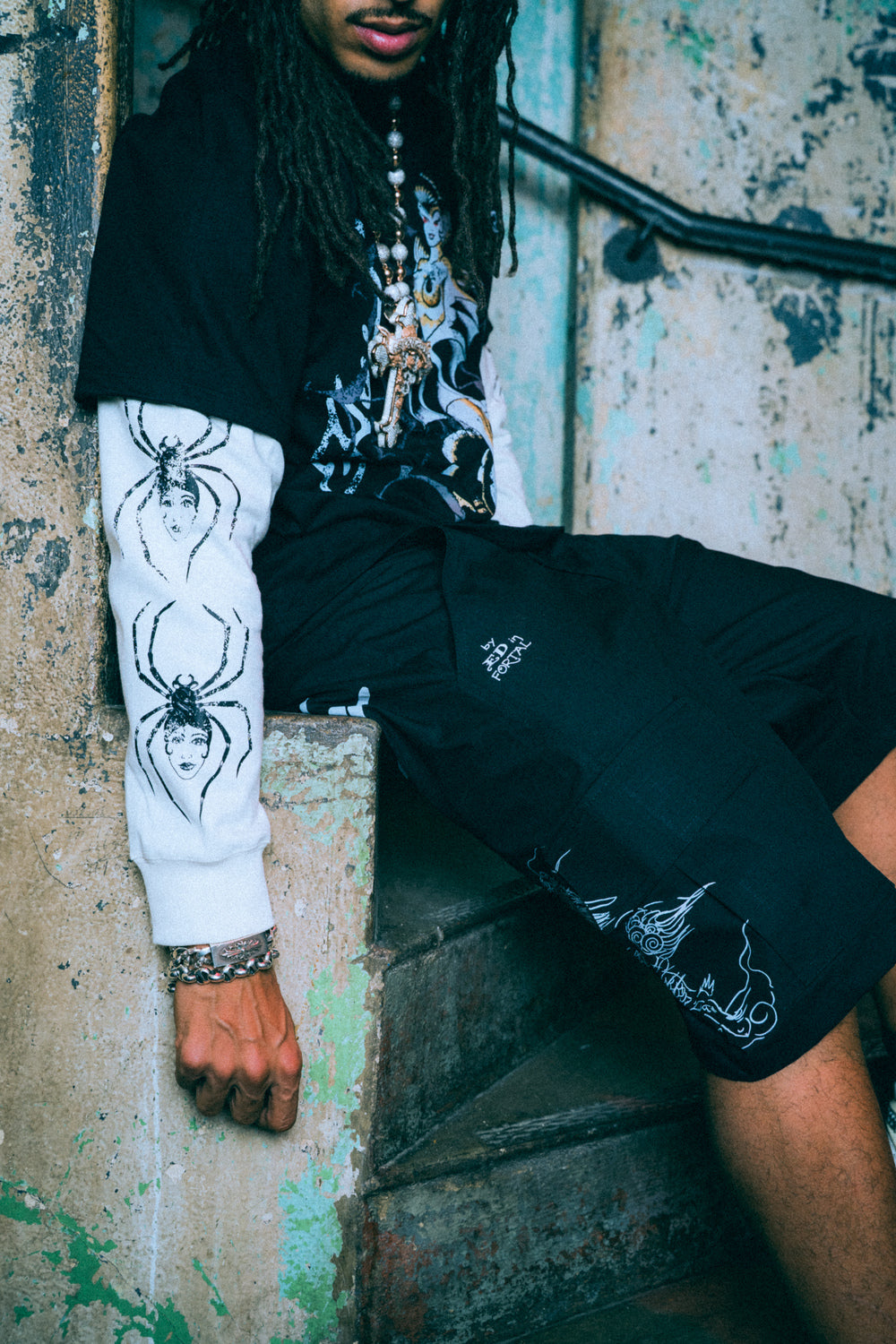 Camiseta Manga Longa Masculino "Tarantula" Ed Hardy x Matuê