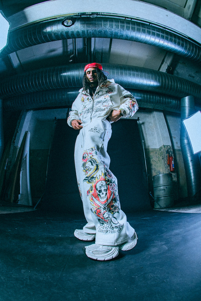 Moletom Zip Up Off White "Fortal" Ed Hardy x Matuê