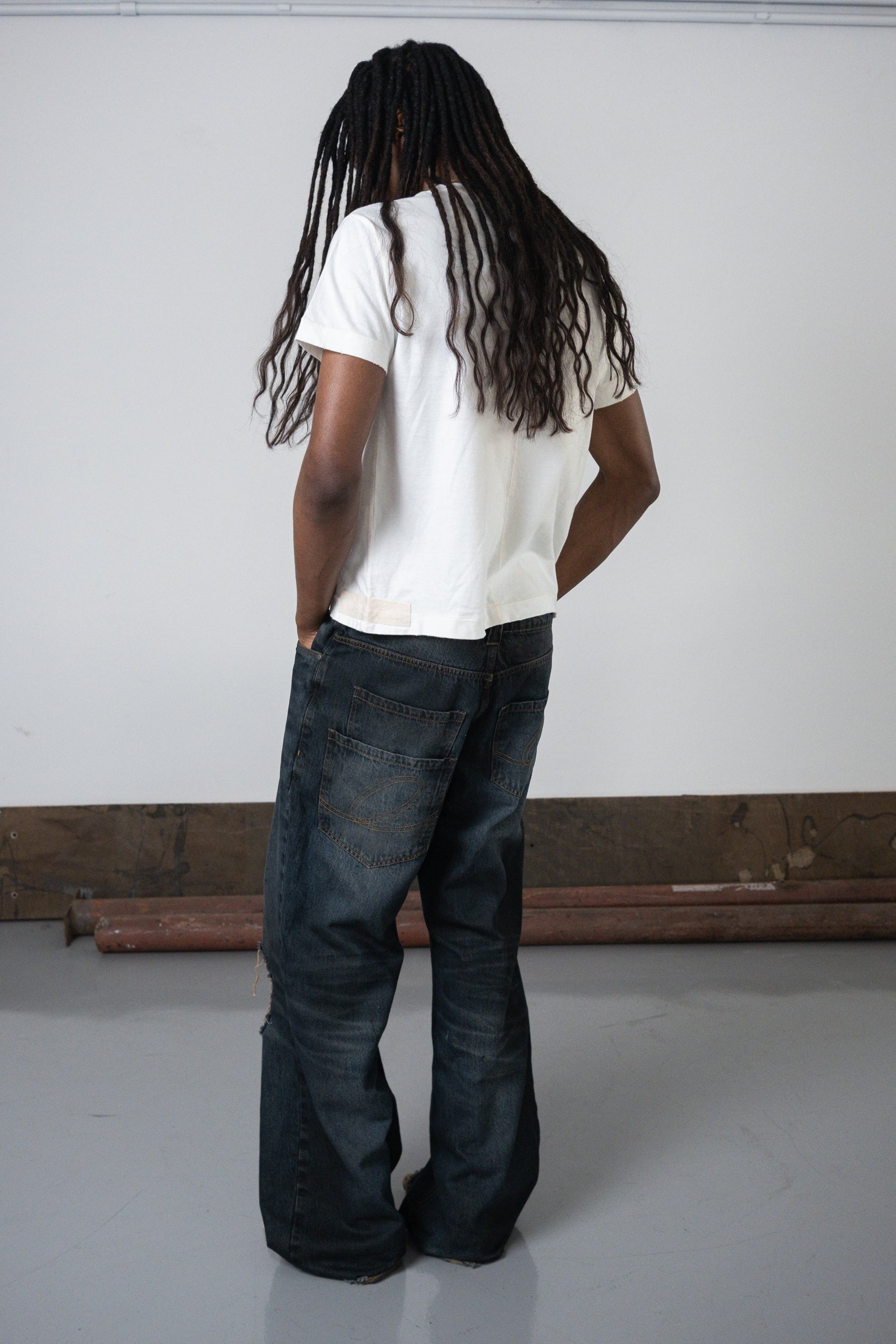 UNF ASYMMETRICAL BOOTCUT DENIM - BLUE