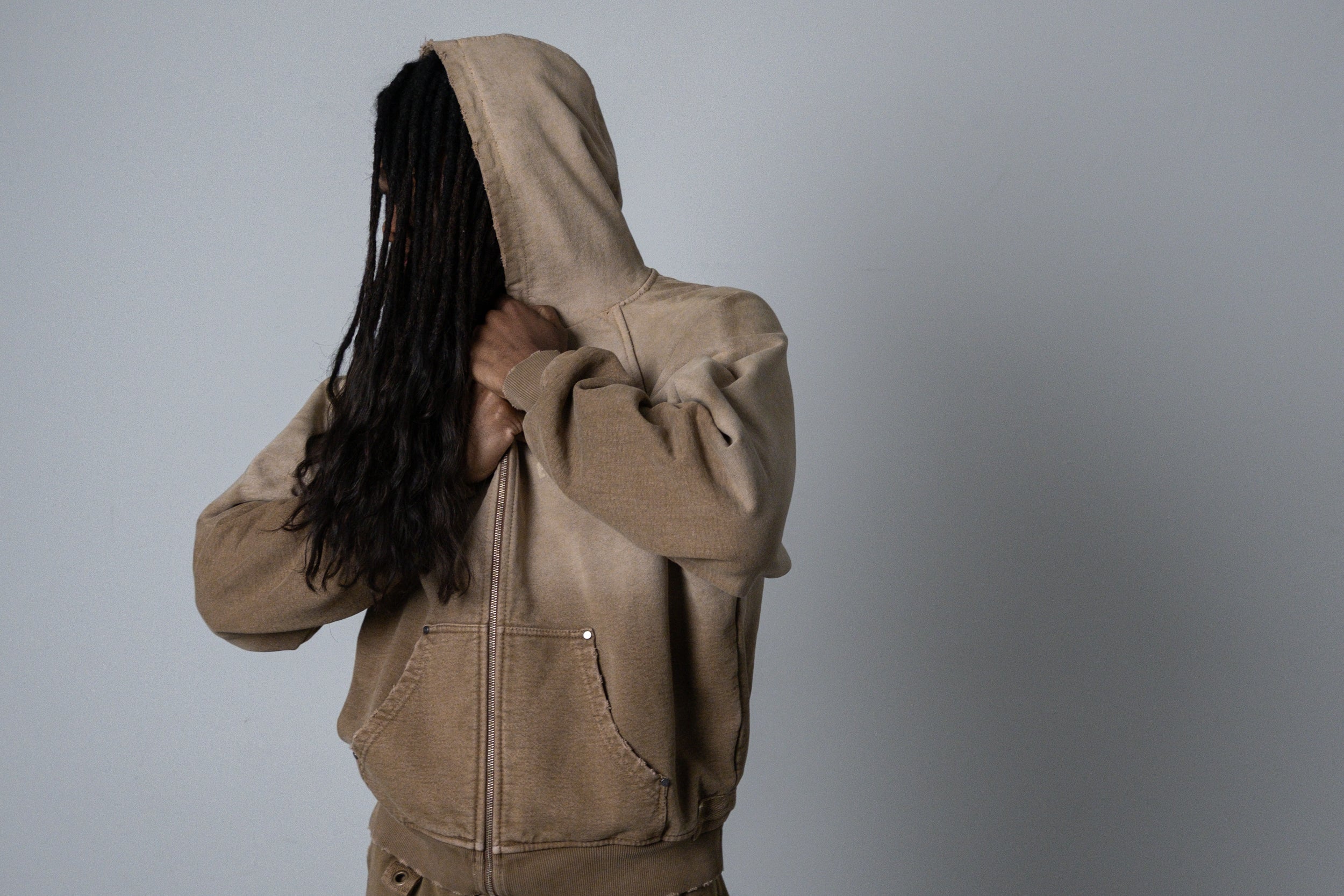 UNF HEAVY ZIP HOODIE - SAND
