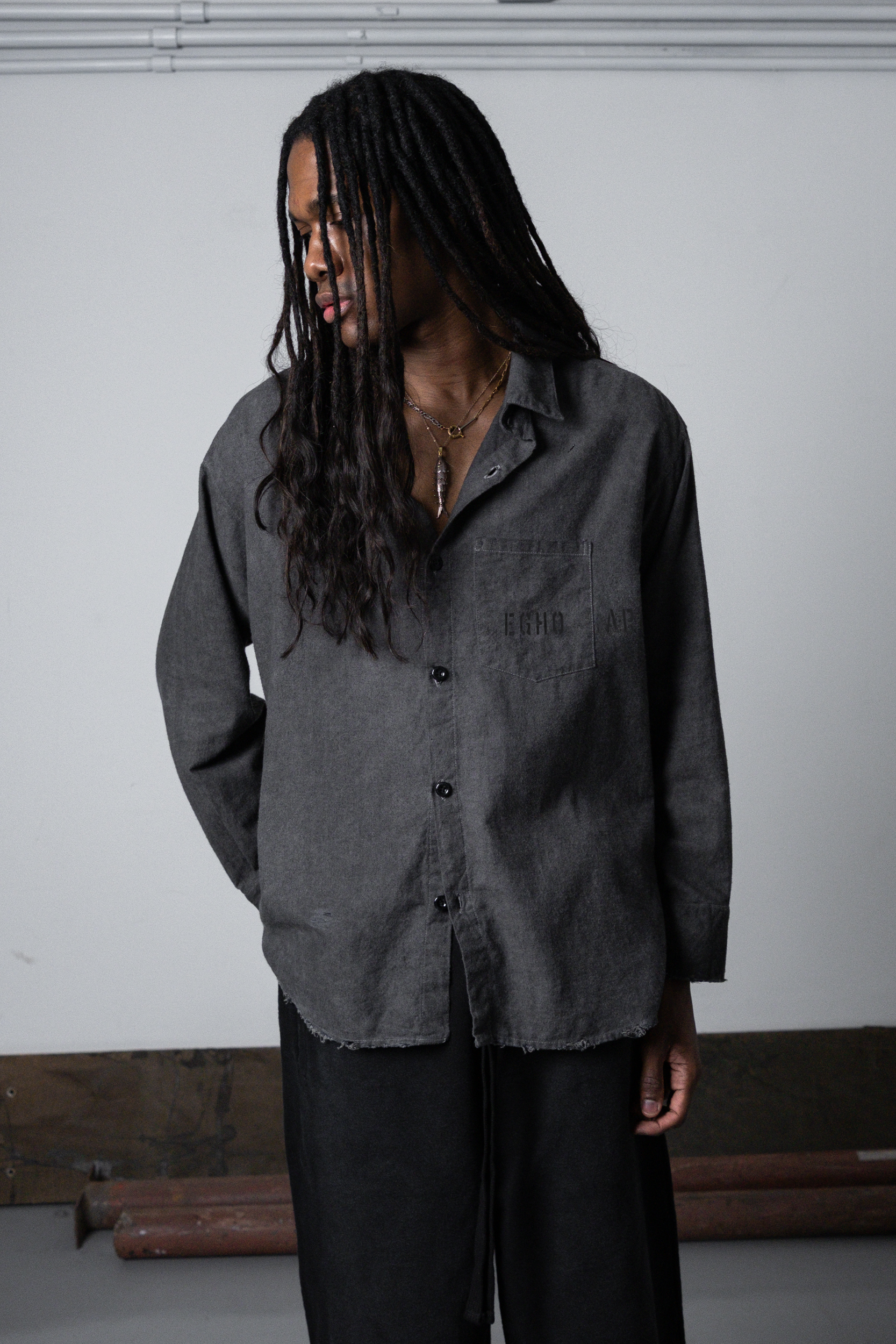 UNF FLANNEL SHIRT - GREY