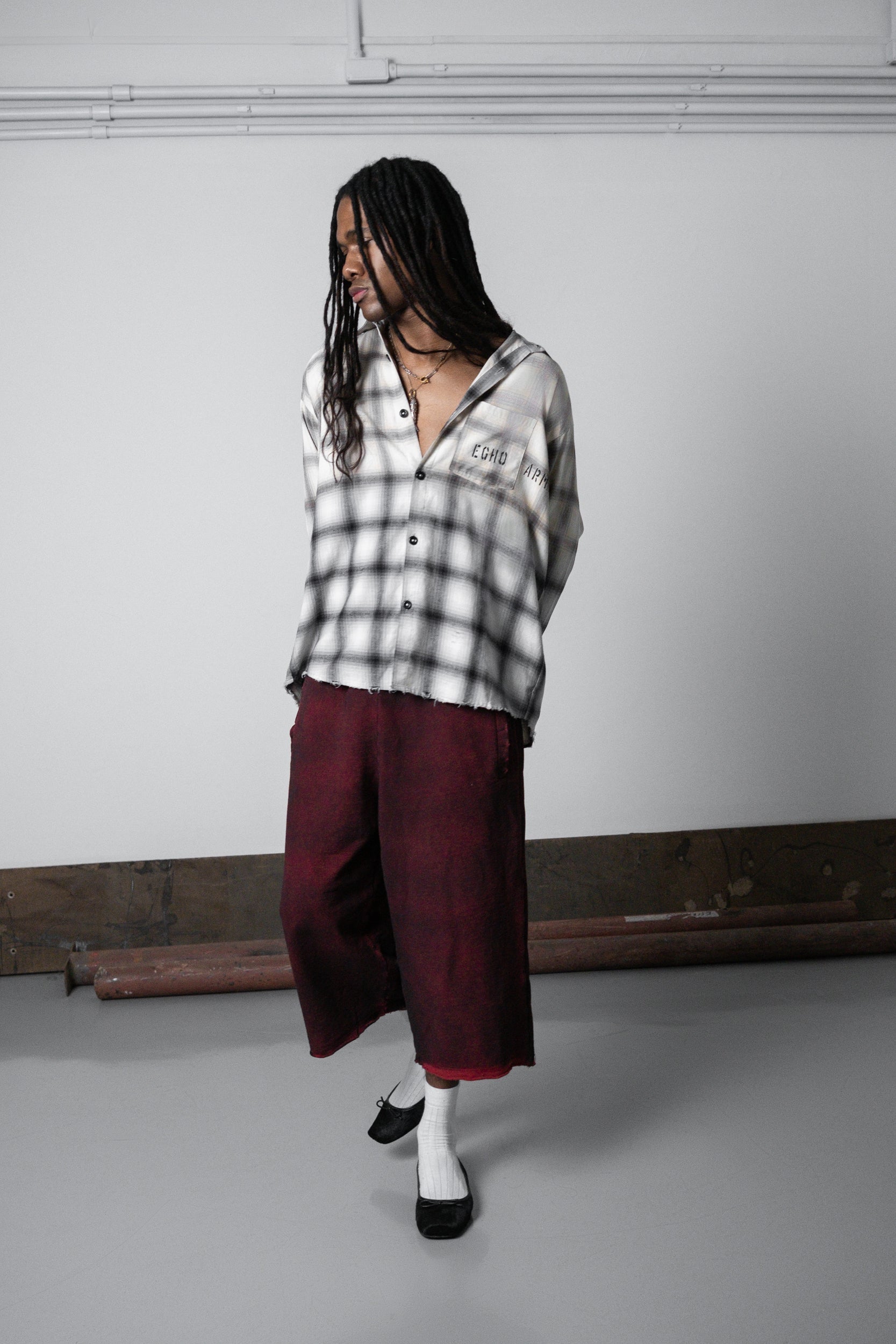 UNF FLANNEL SHIRT - CREAM