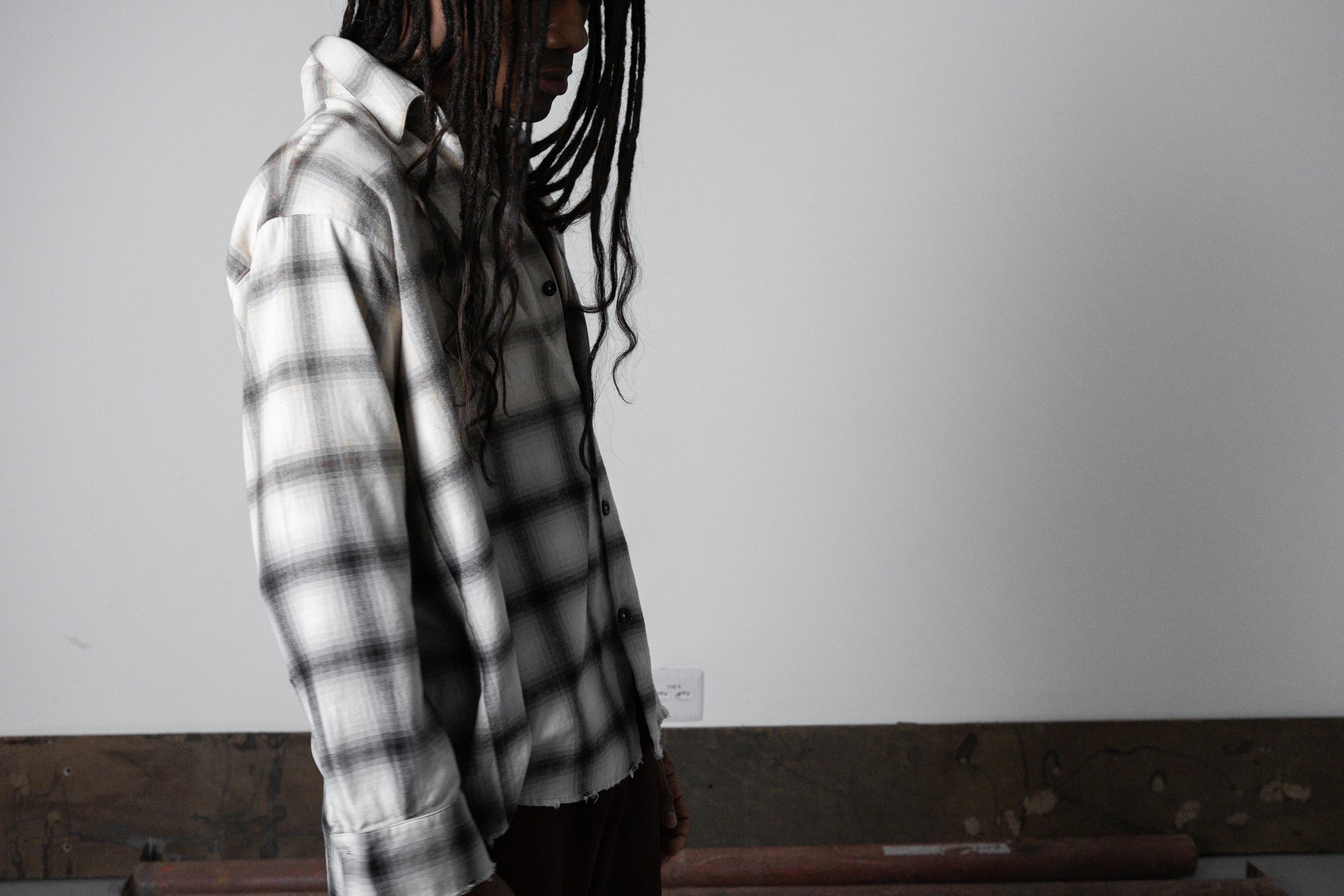 UNF FLANNEL SHIRT - CREAM