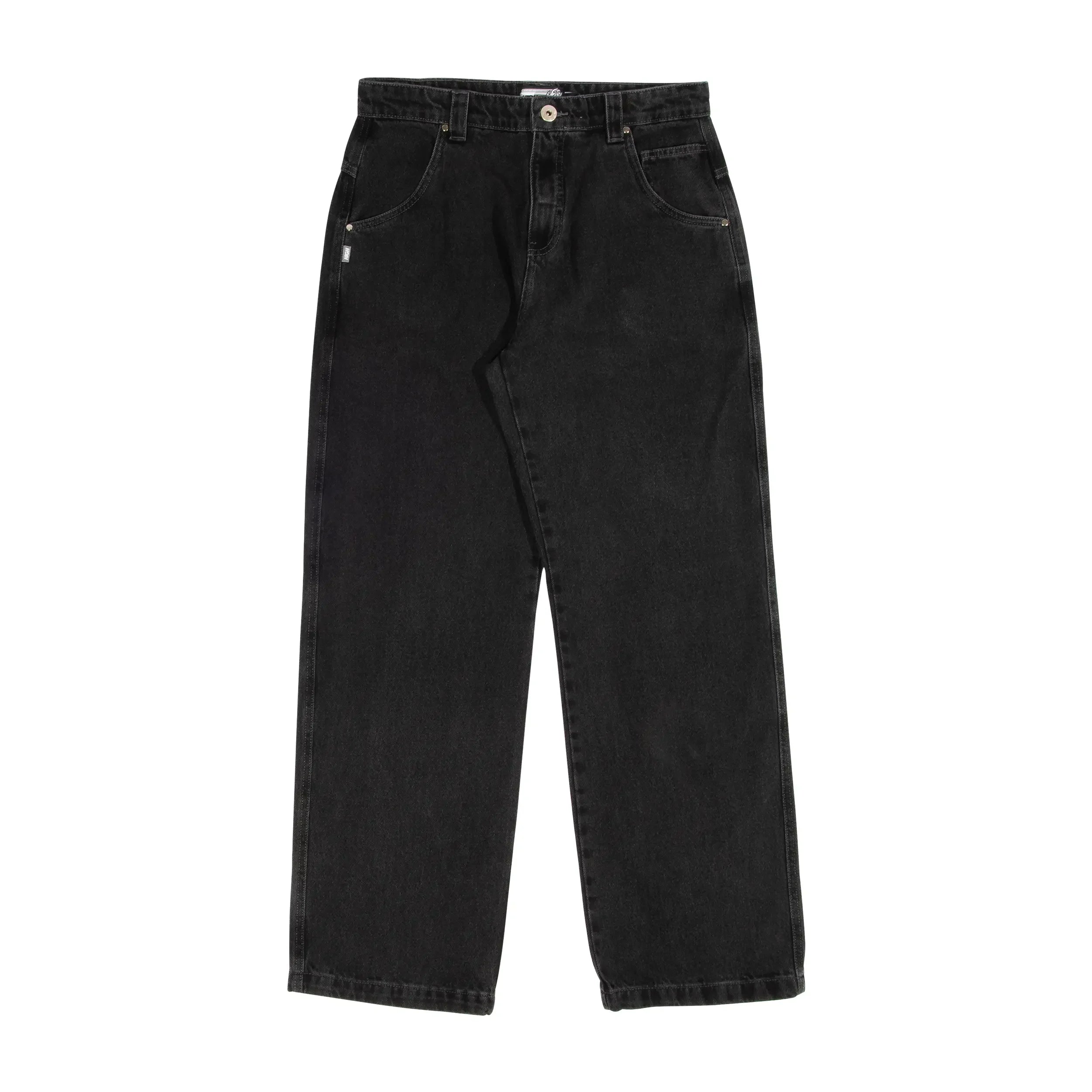 Denim Pants H-Line Washed Black - Four Street