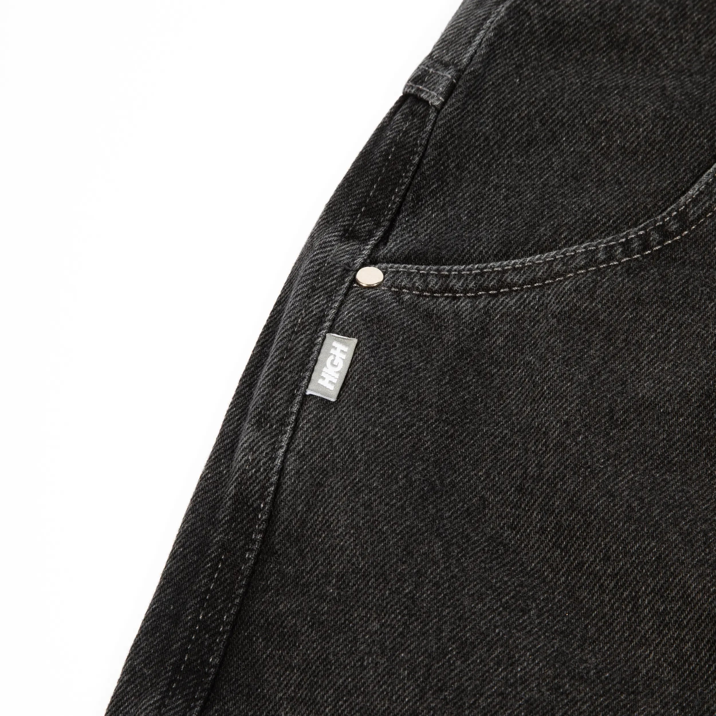 Denim Pants H-Line Washed Black - Four Street