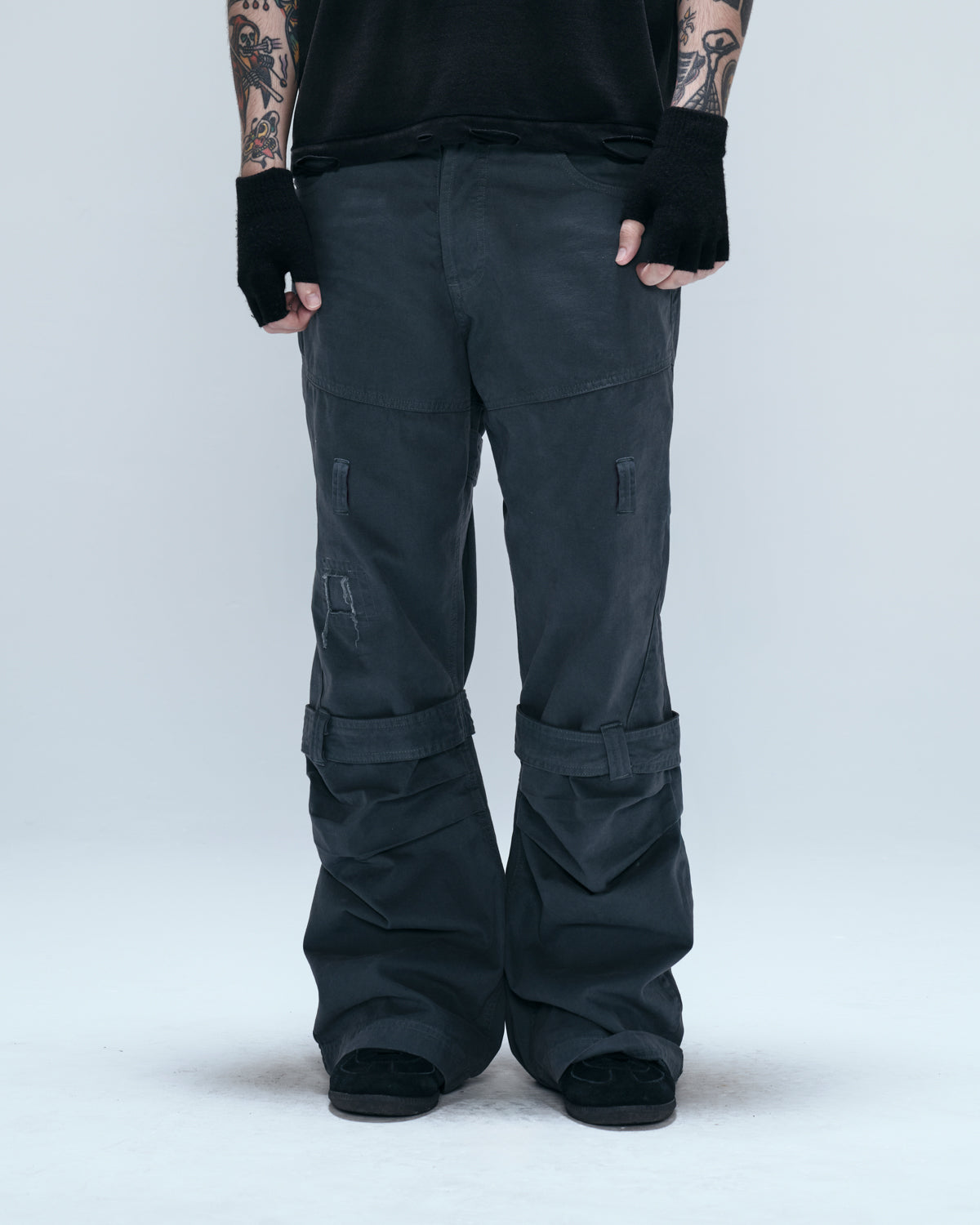 ARMY STRAIT PANTS - GREY