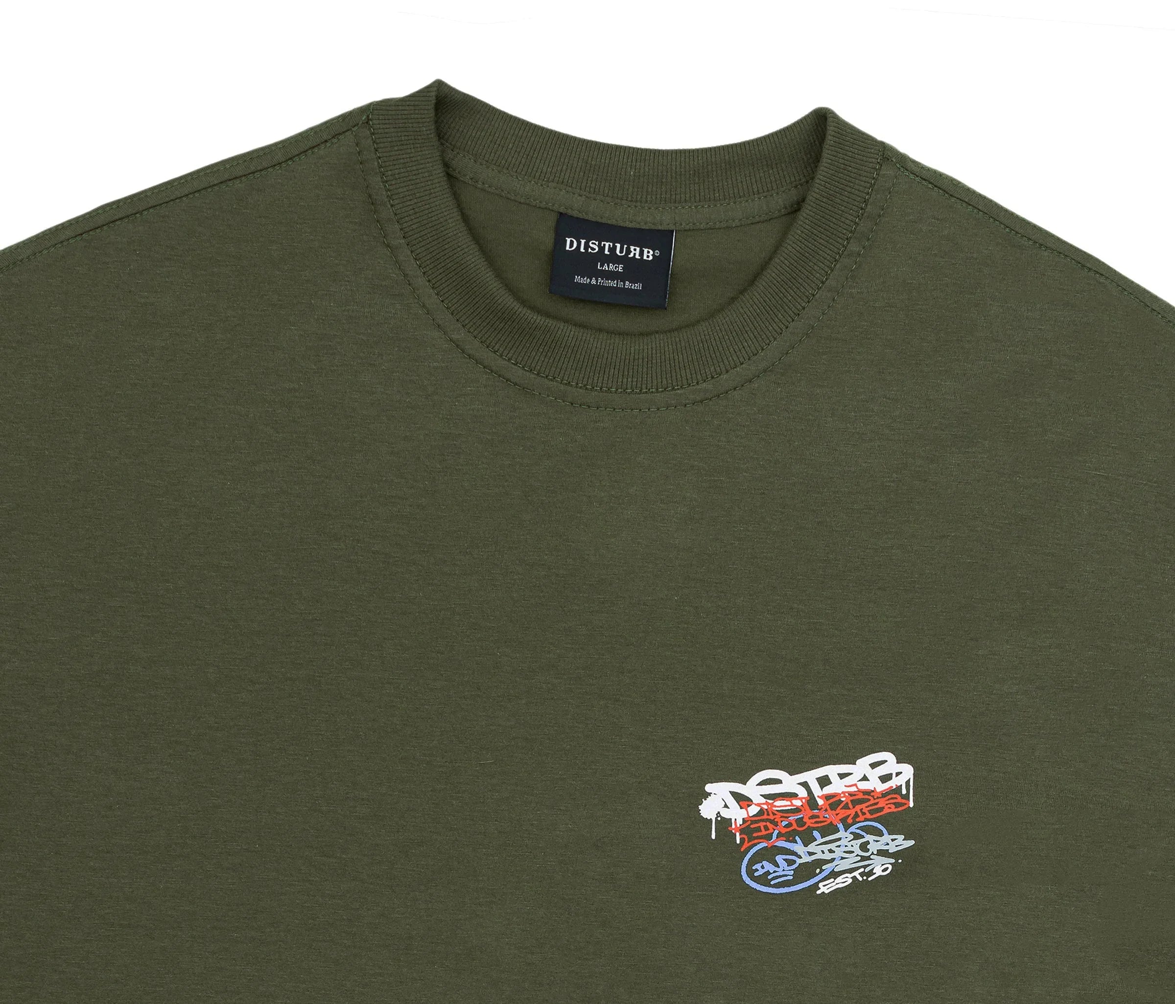 Essential Markers T-Shirt In Dark Green - Four Street