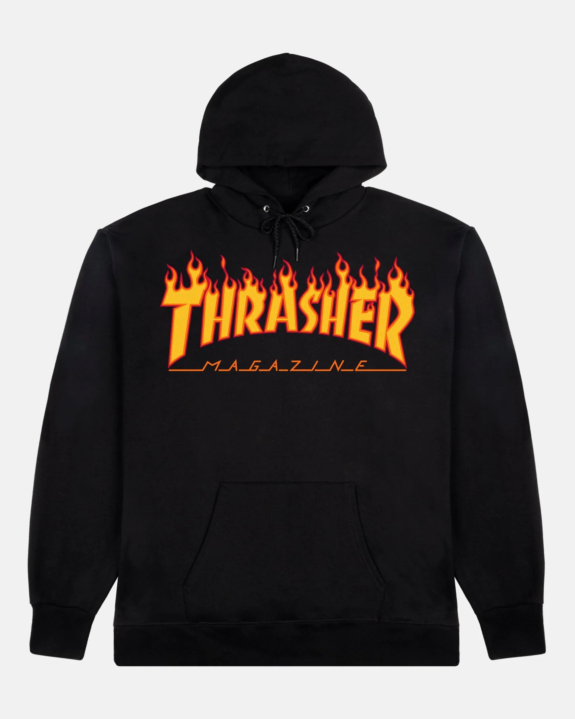 FLAME - HOODIE - BLACK - Four Street