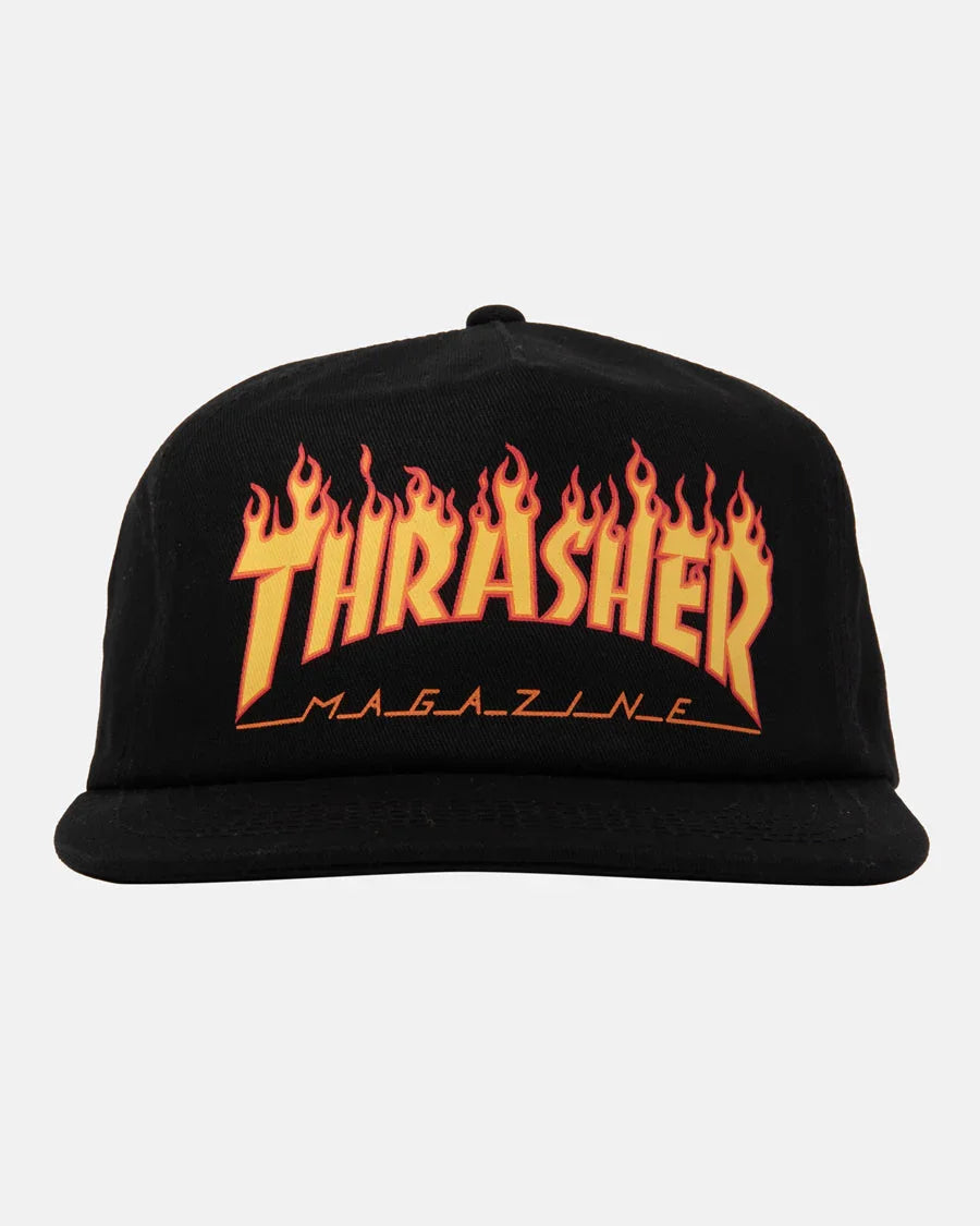 PRINTED FLAME - SNAPBACK - BLACK - Four Street