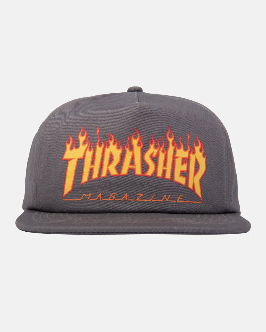 PRINTED FLAME - SNAPBACK - GREY - Four Street